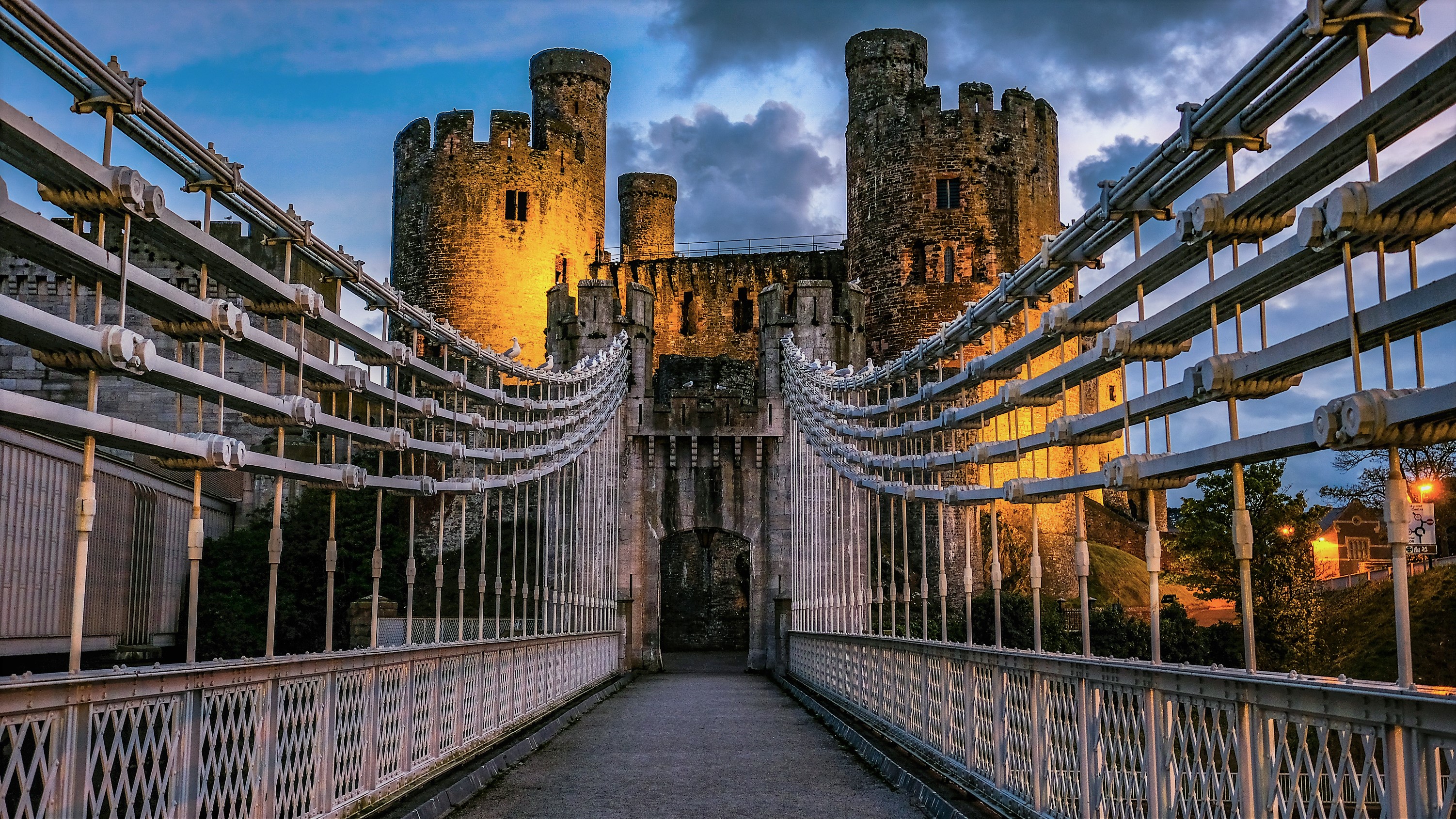 New Lock Screen Wallpapers man made, castle, bridge, deganwy castle, wales, castles