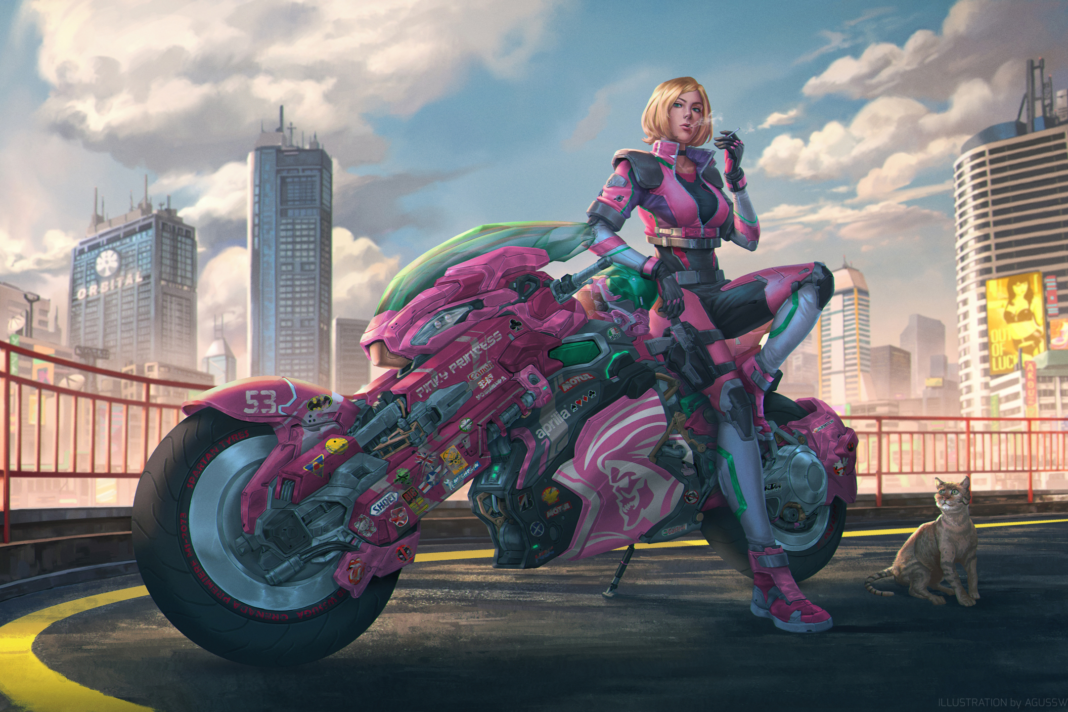 Cyberpunk motorcycle art фото 92