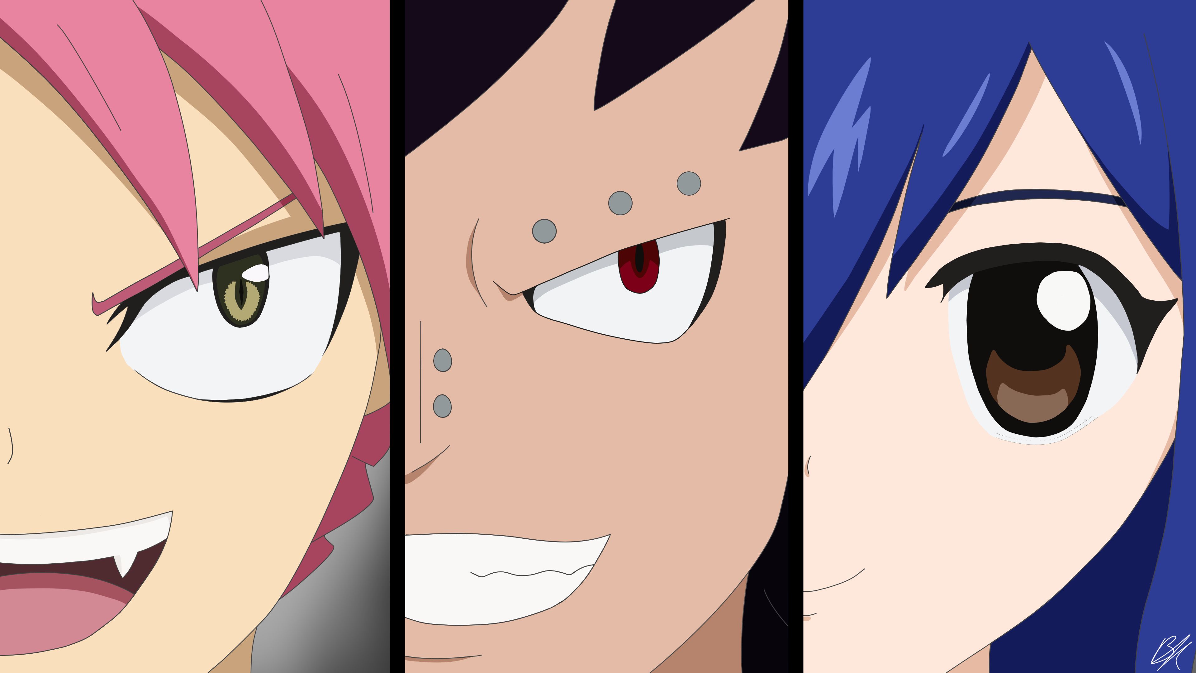 Download mobile wallpaper Anime, Fairy Tail, Natsu Dragneel, Gajeel Redfox, Wendy Marvell for free.