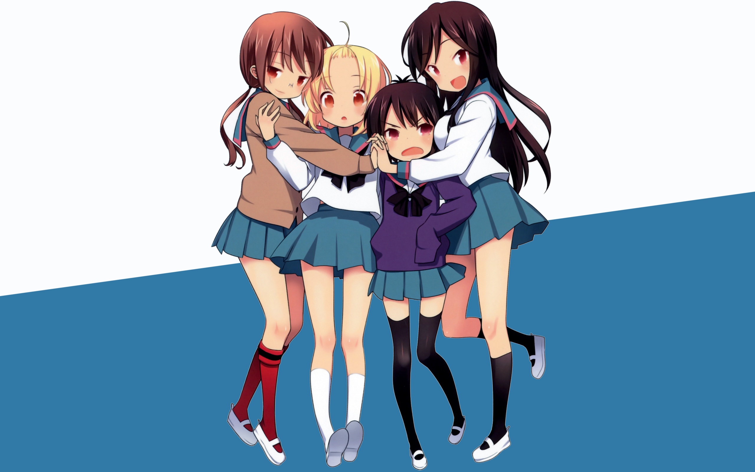 Четыре аниме девочки