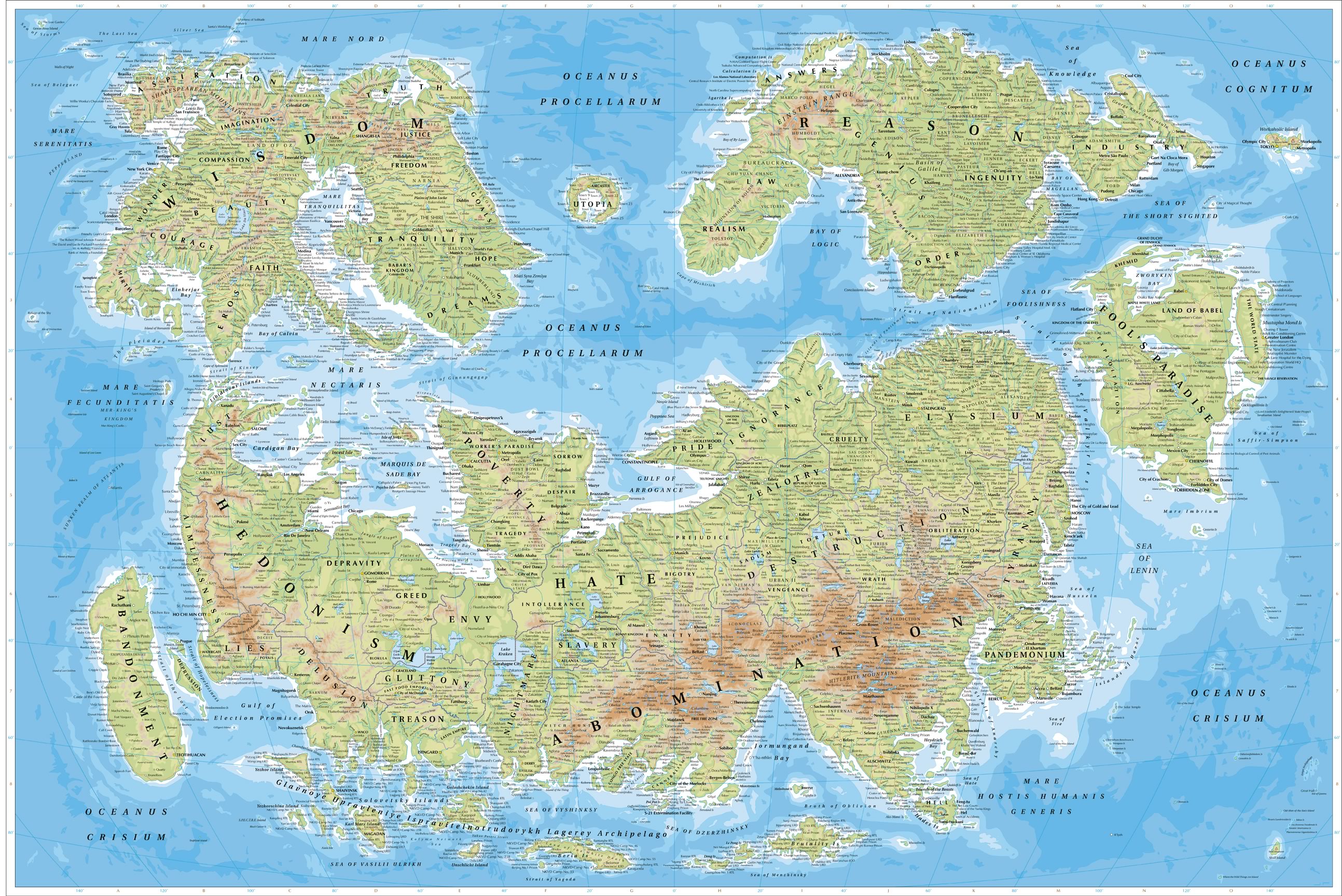 misc, map Panoramic Wallpaper