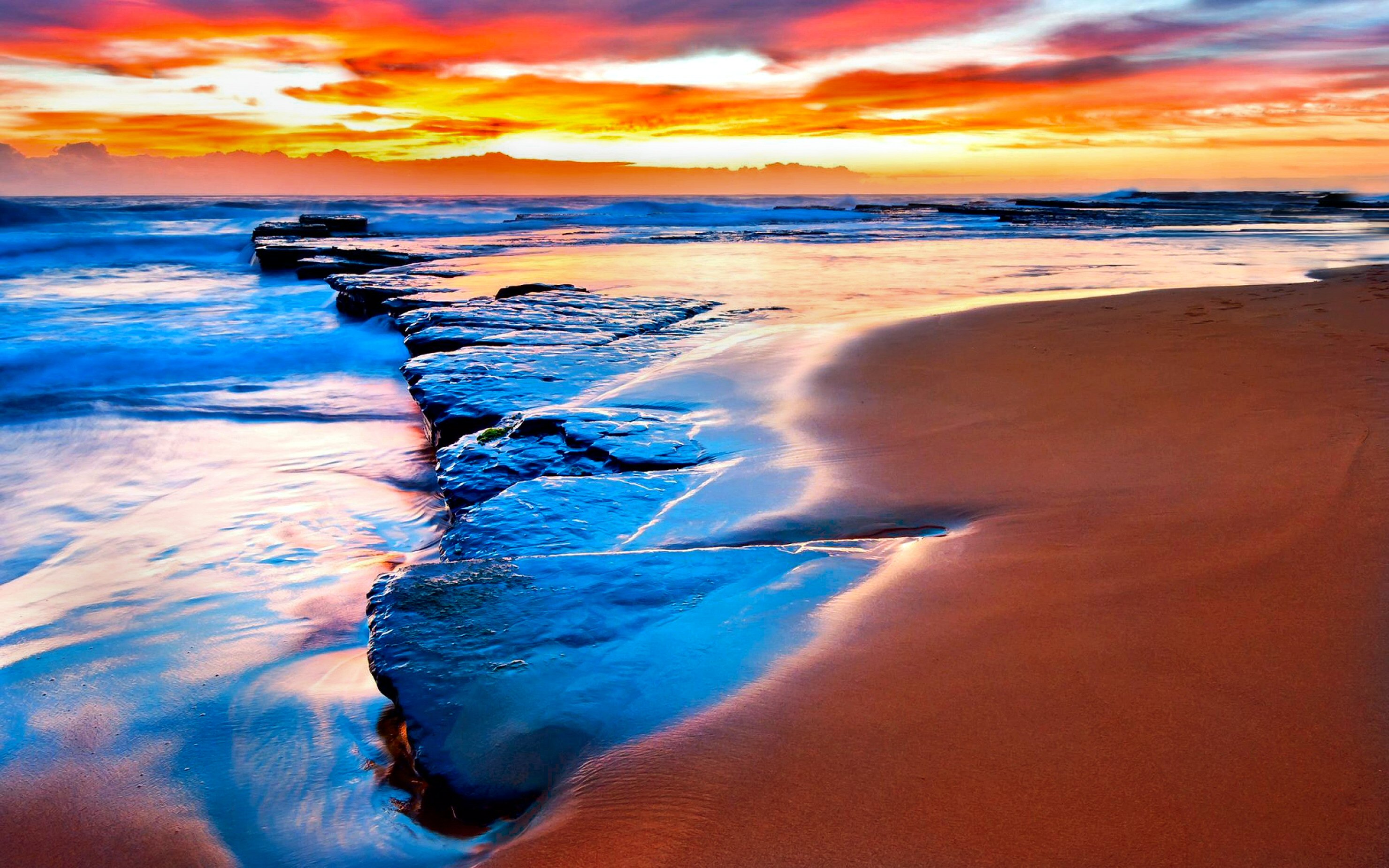 1466486 下載圖片 自然, 海滩, 蓝色的, 地平线, 红色的, 海, 日落, 热带 - 免費壁紙和屏保