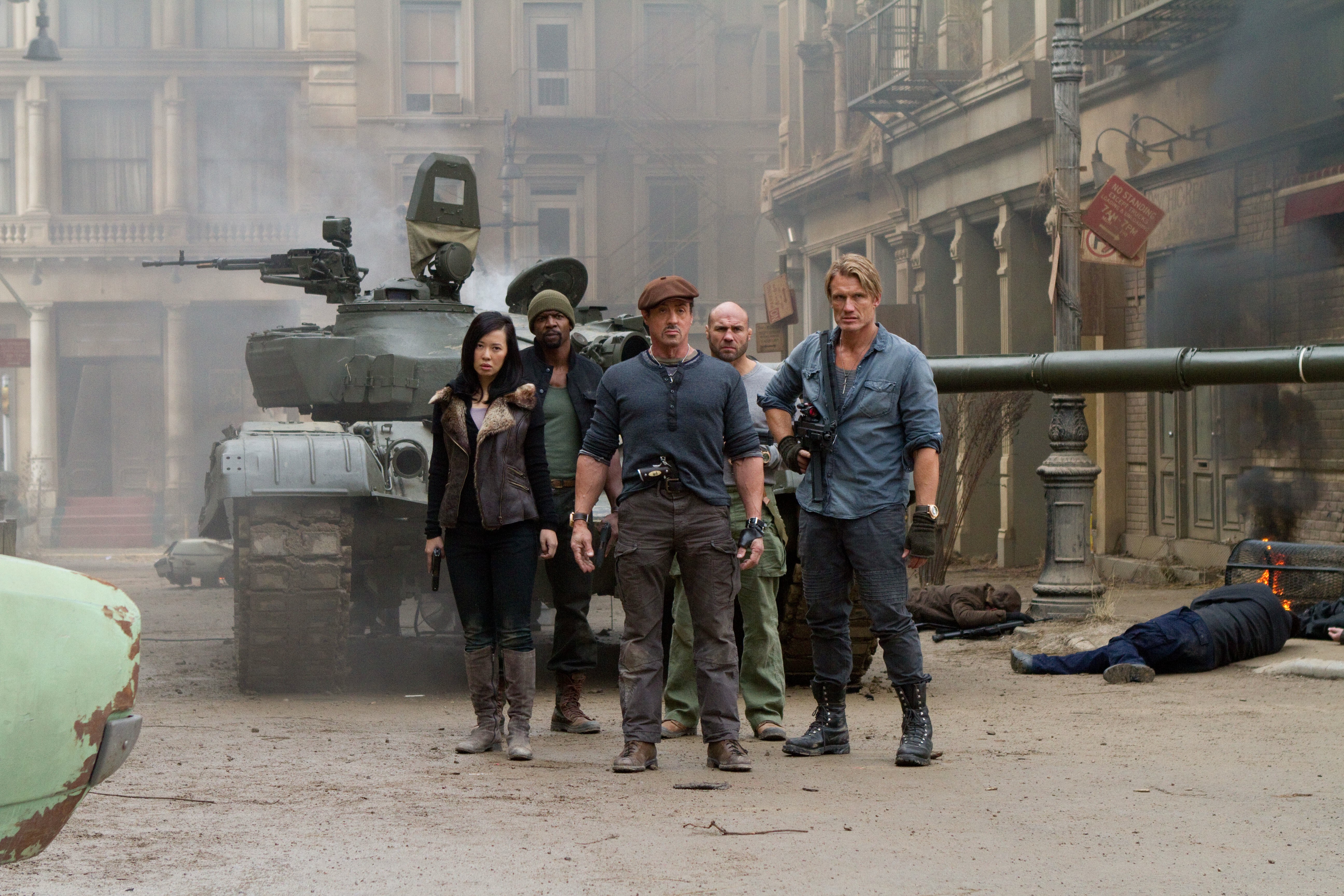 movie, the expendables 2, barney ross, dolph lundgren, gunnar jensen, hale caesar, maggie (the expendables), nan yu, randy couture, sylvester stallone, terry crews, toll road, the expendables