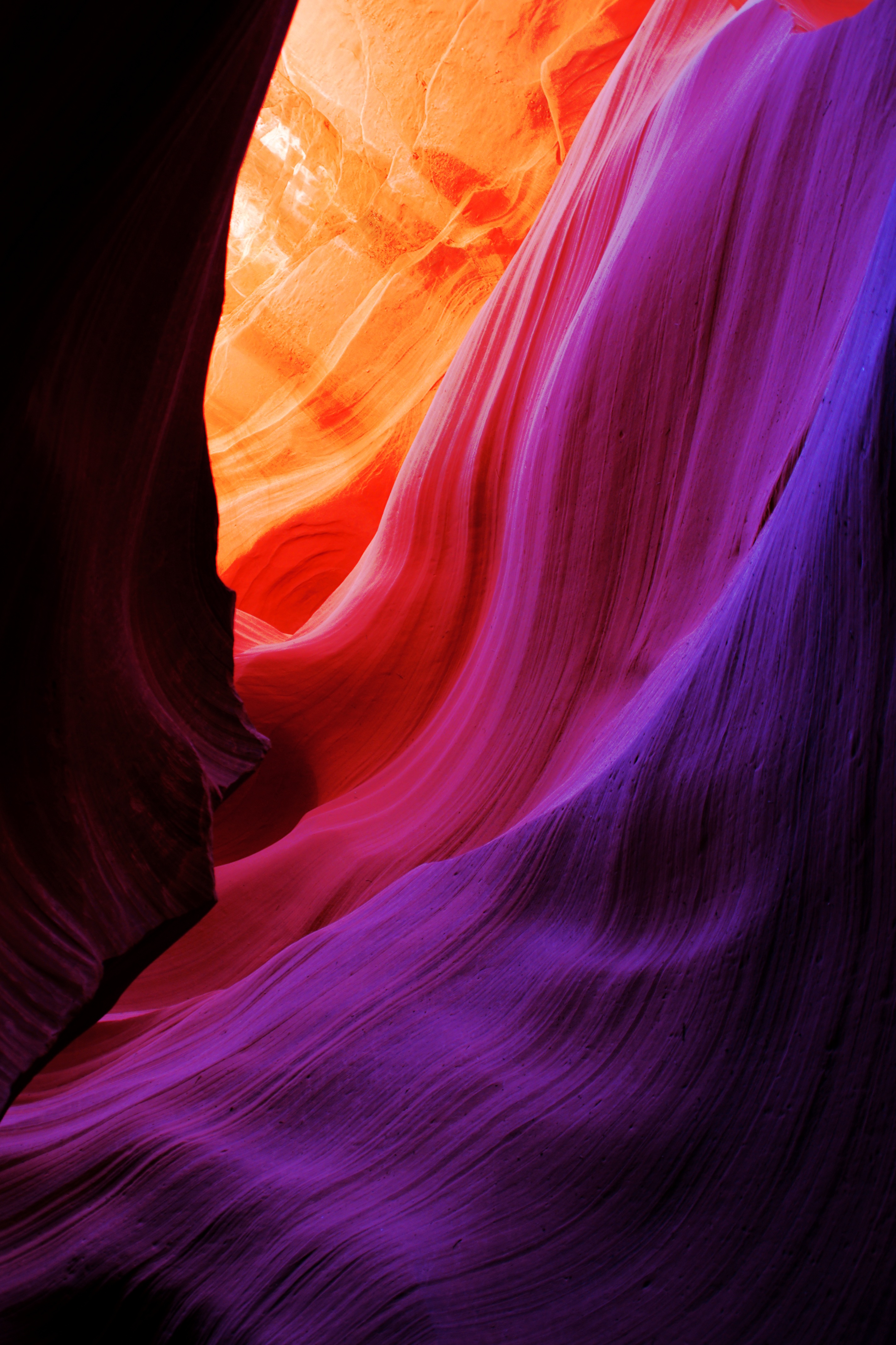 surface, nature, canyon, layers, cave Smartphone Background
