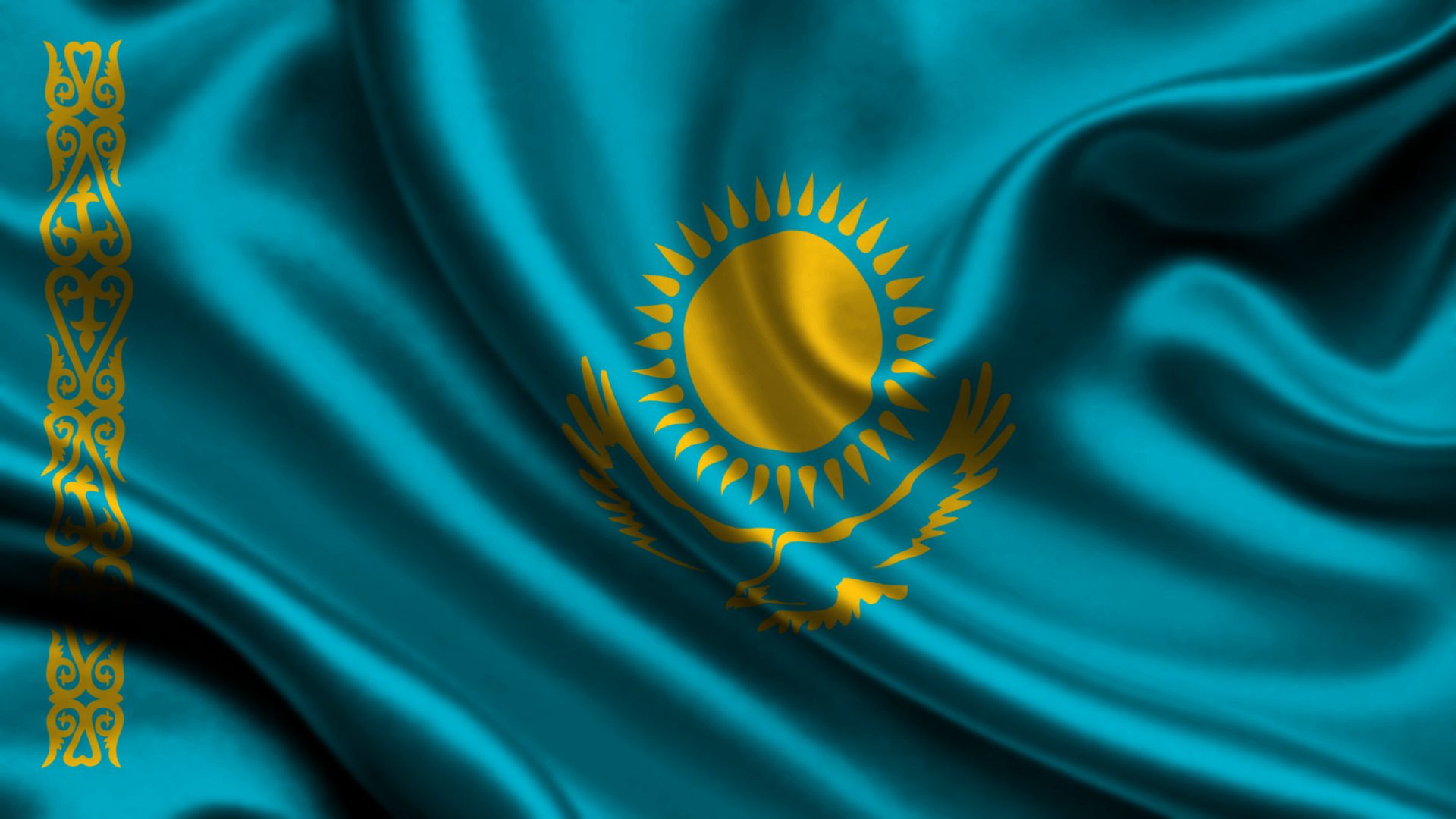Скачати мобільні шпалери Прапор Казахстану, Прапори, Різне безкоштовно.