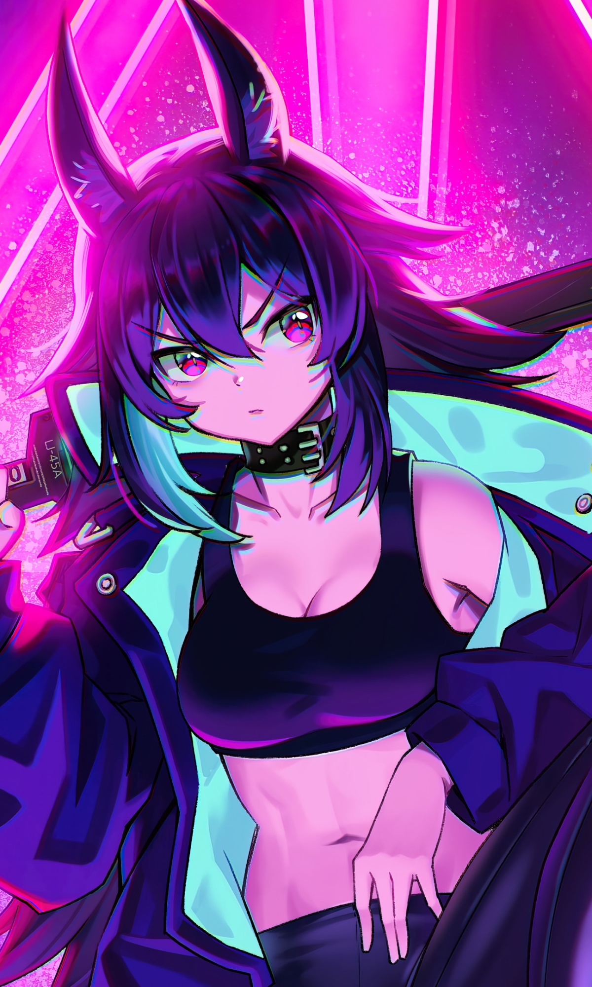 Amiya, Cyberpunk and Neon HD Wallpaper