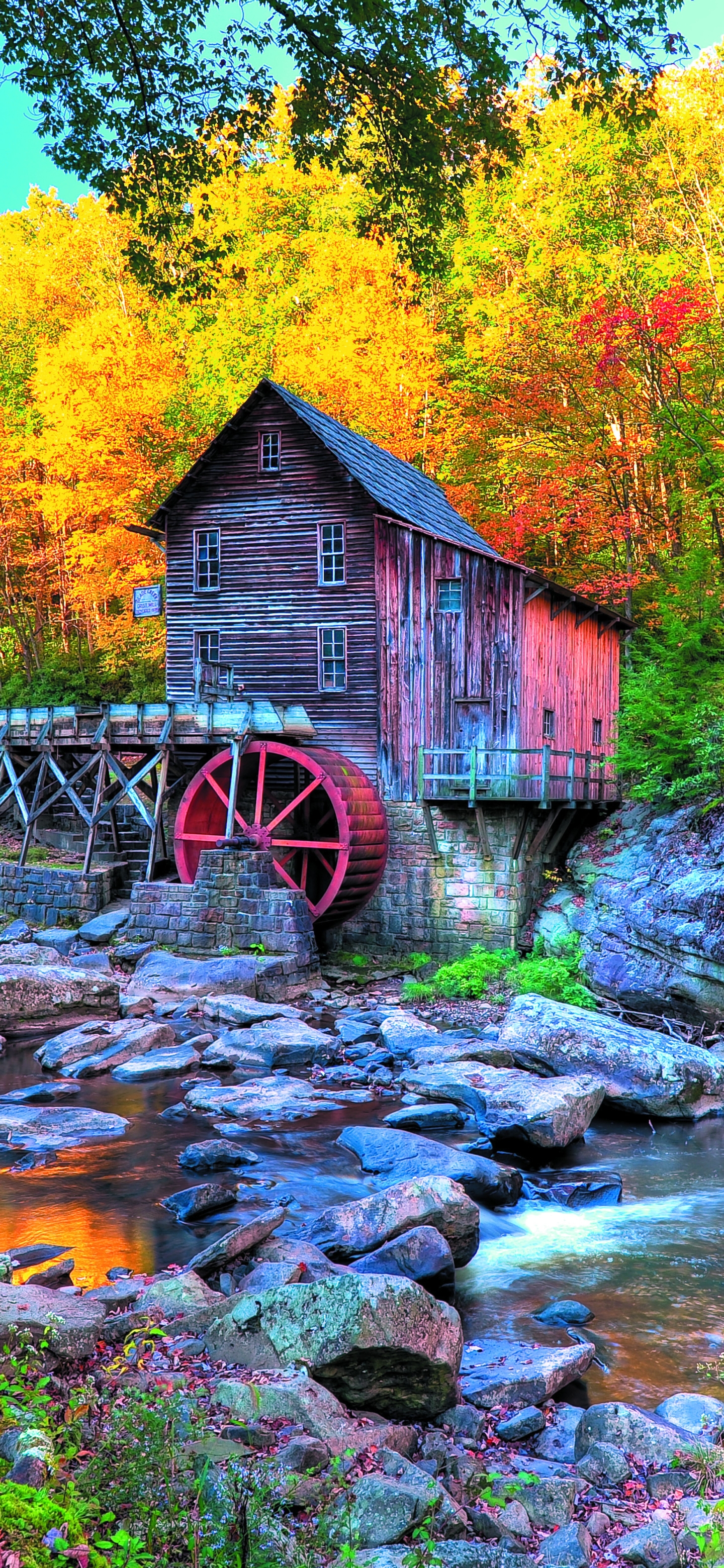 mill, man made, watermill Aesthetic wallpaper