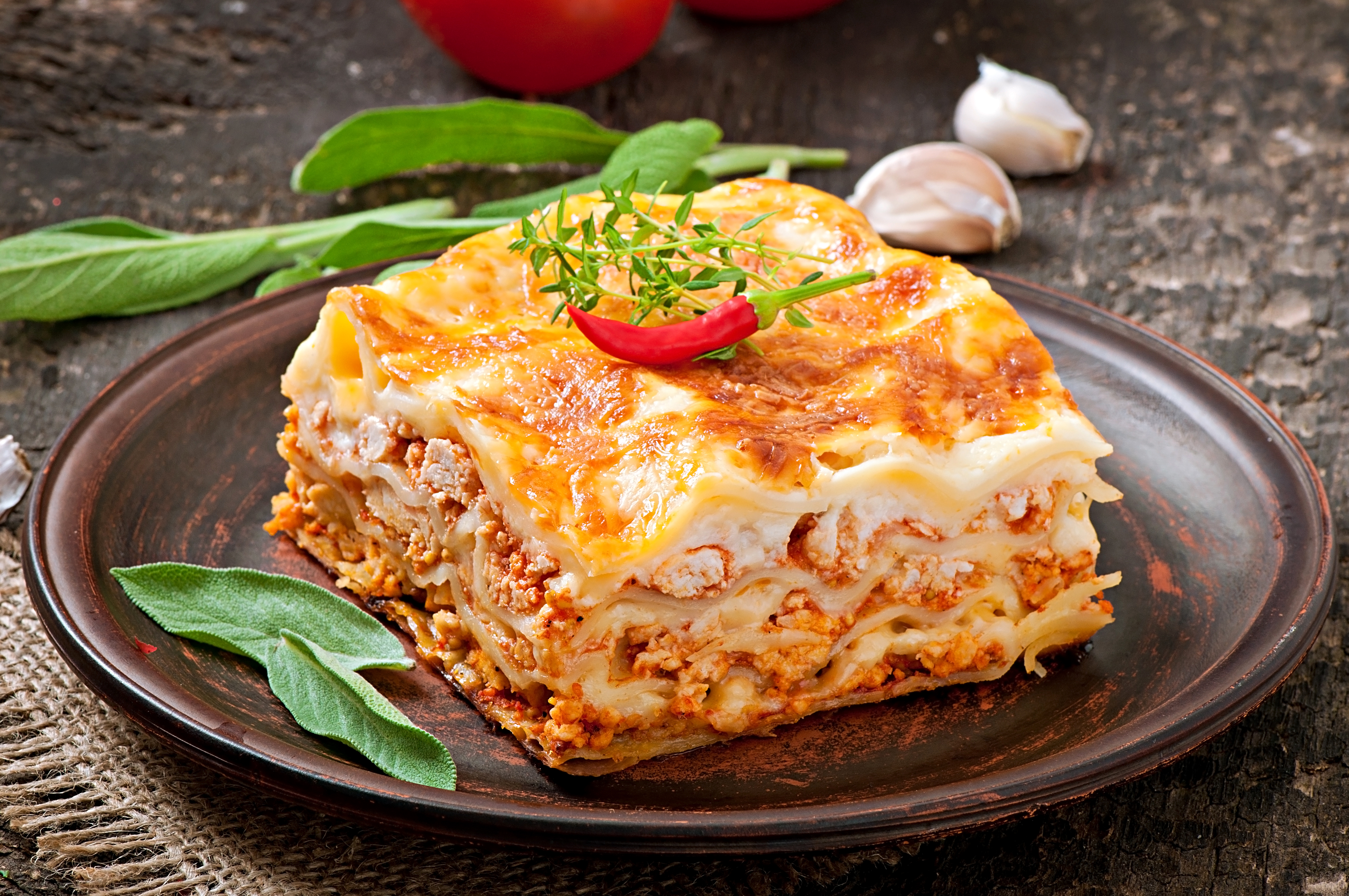 lasagna, food, pasta HD wallpaper