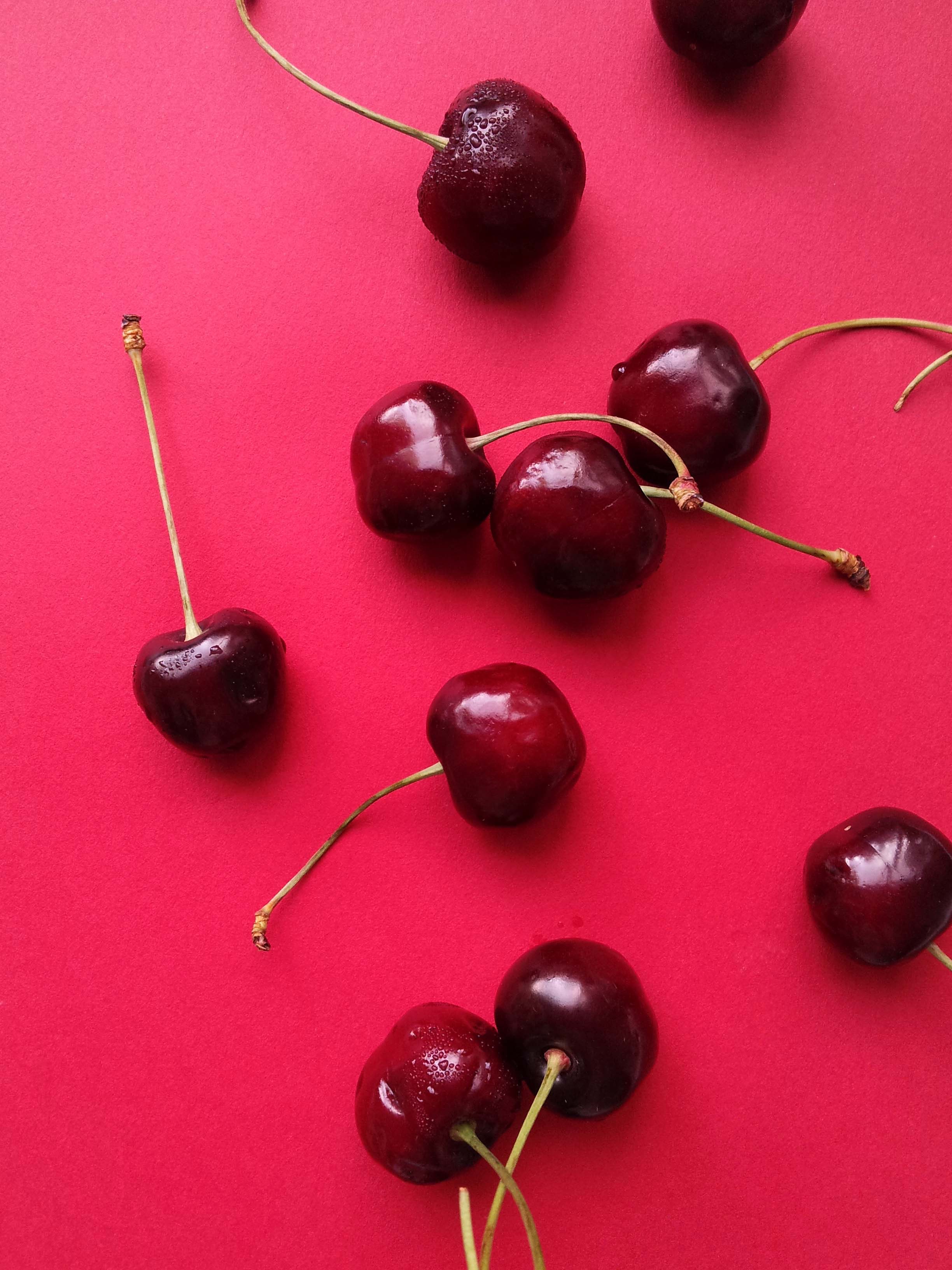 sweet cherry, food, background, cherry, pink, fruit