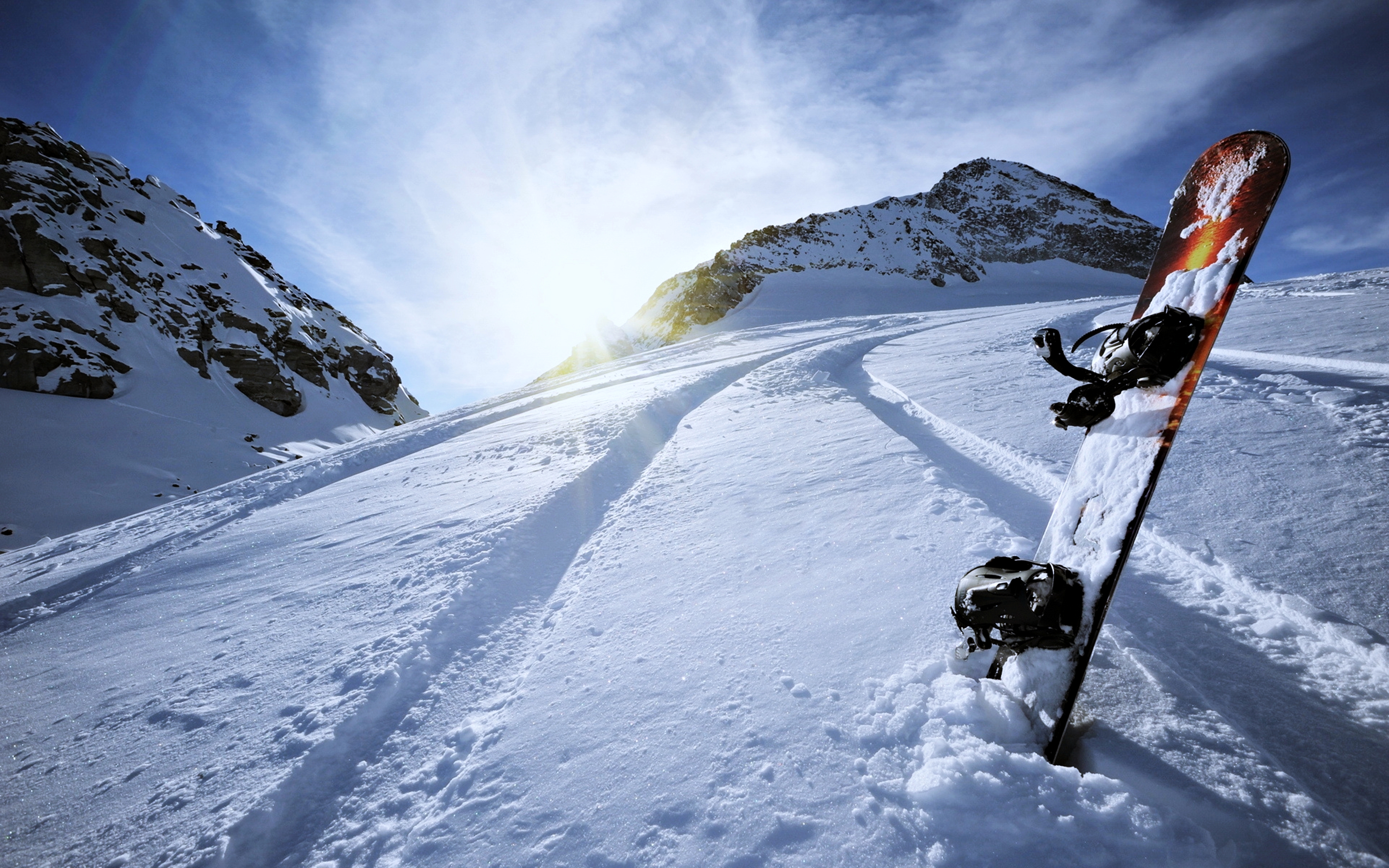 snowboarding, sports, snow, winter 2160p