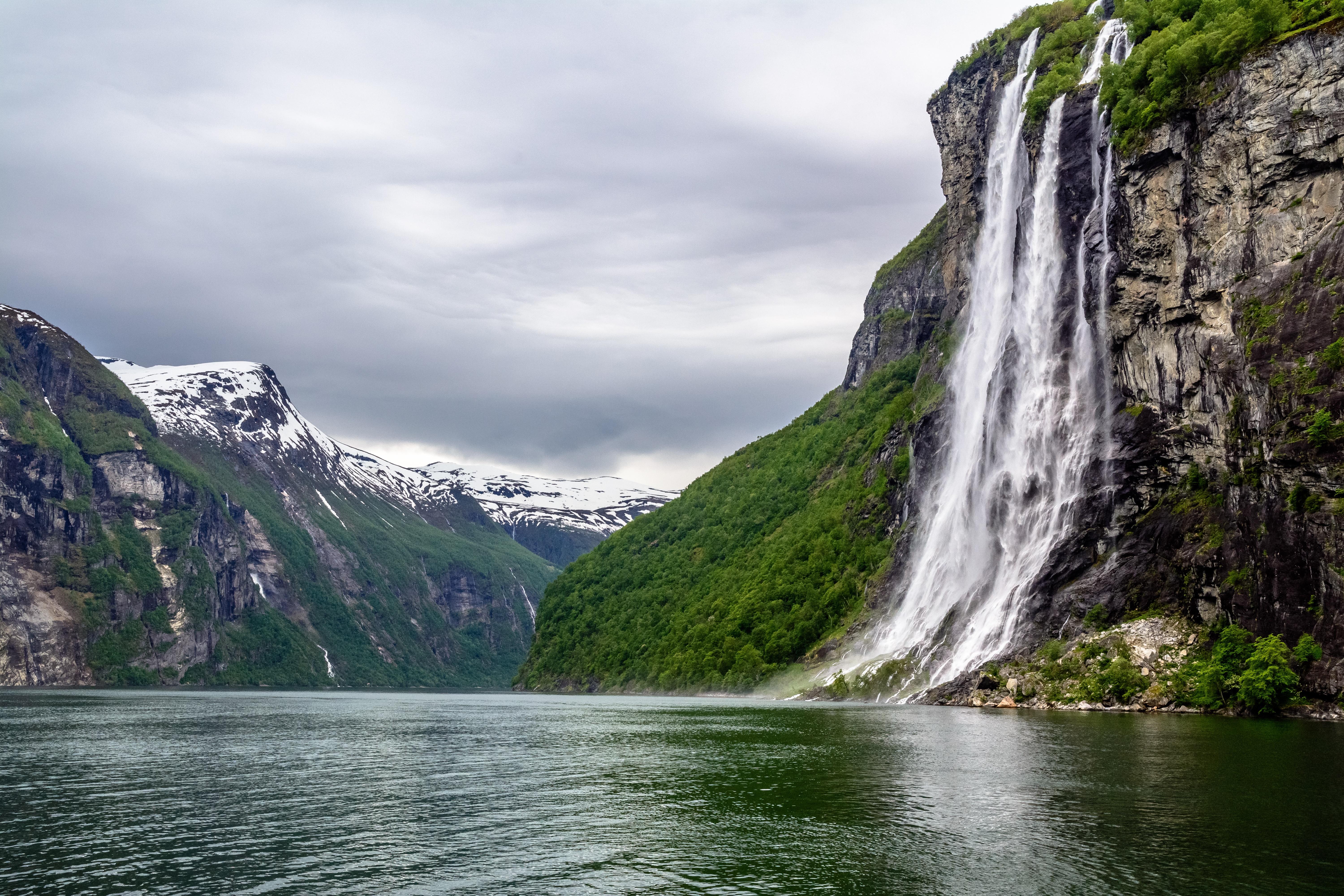 earth, waterfall, fjord, mountain, nature, norway, waterfalls
