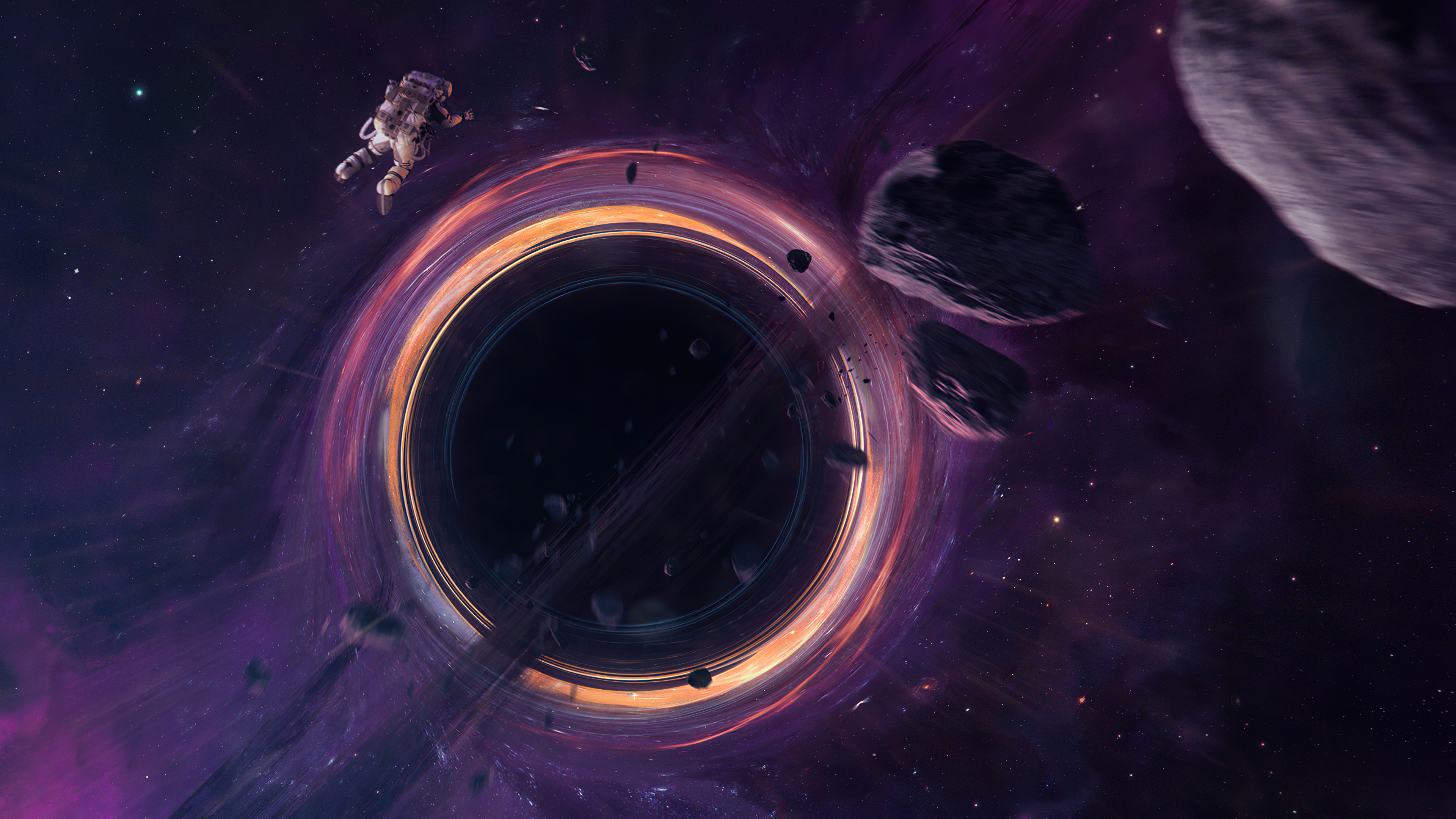 1020921 скачать картинку космонавт, научная фантастика, черная дыра, космос - обои и заставки бесплатно