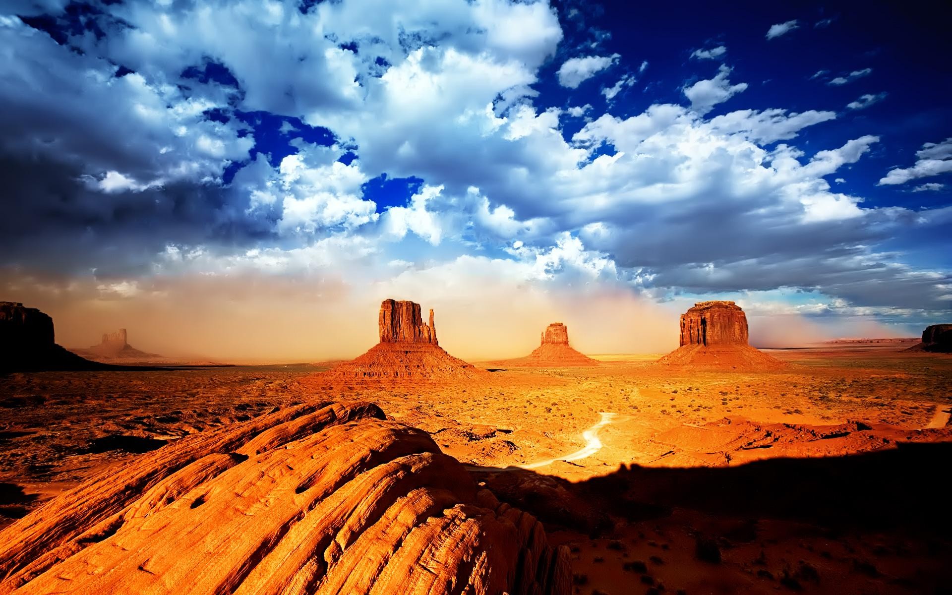 utah, arizona, earth, monument valley, cloud, desert, landscape, nature