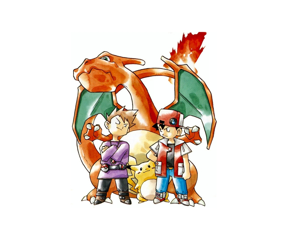 video game, pokemon: red and blue, pikachu, charizard (pokémon), red (pokémon), blue (pokémon), pokémon