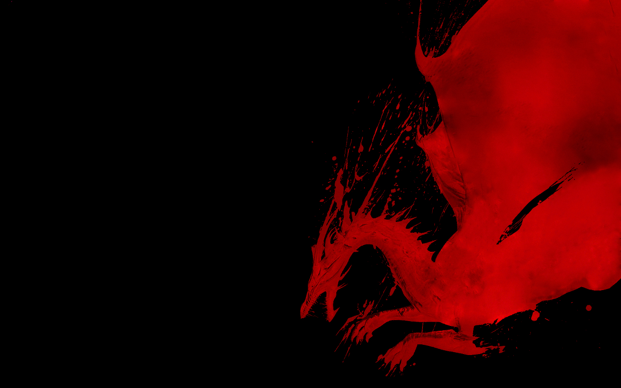 Mobile wallpaper blood, video game, dragon, dragon age: origins