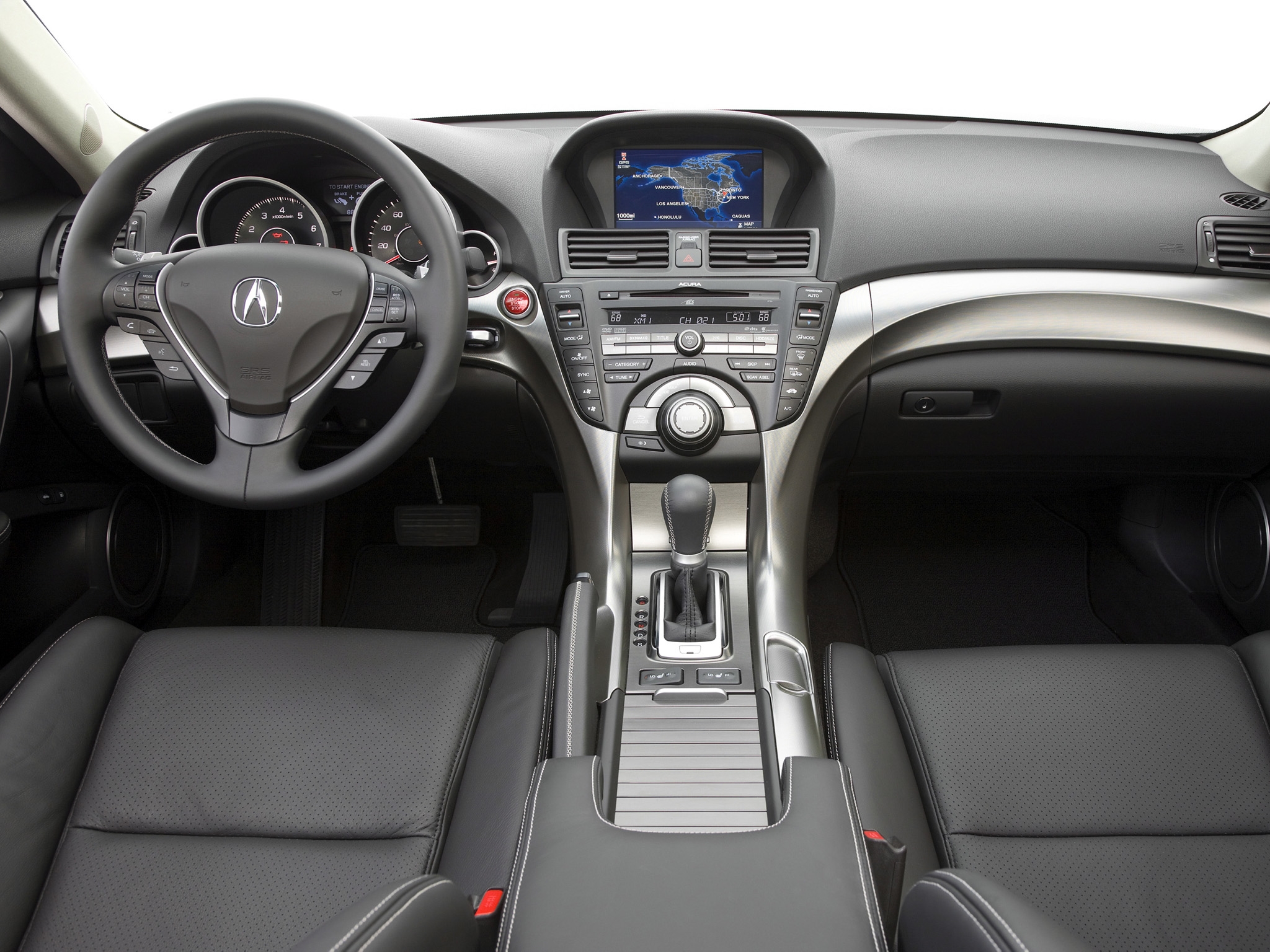 steering wheel, acura, interior, cars, 2008, rudder, salon, speedometer, tl 4K