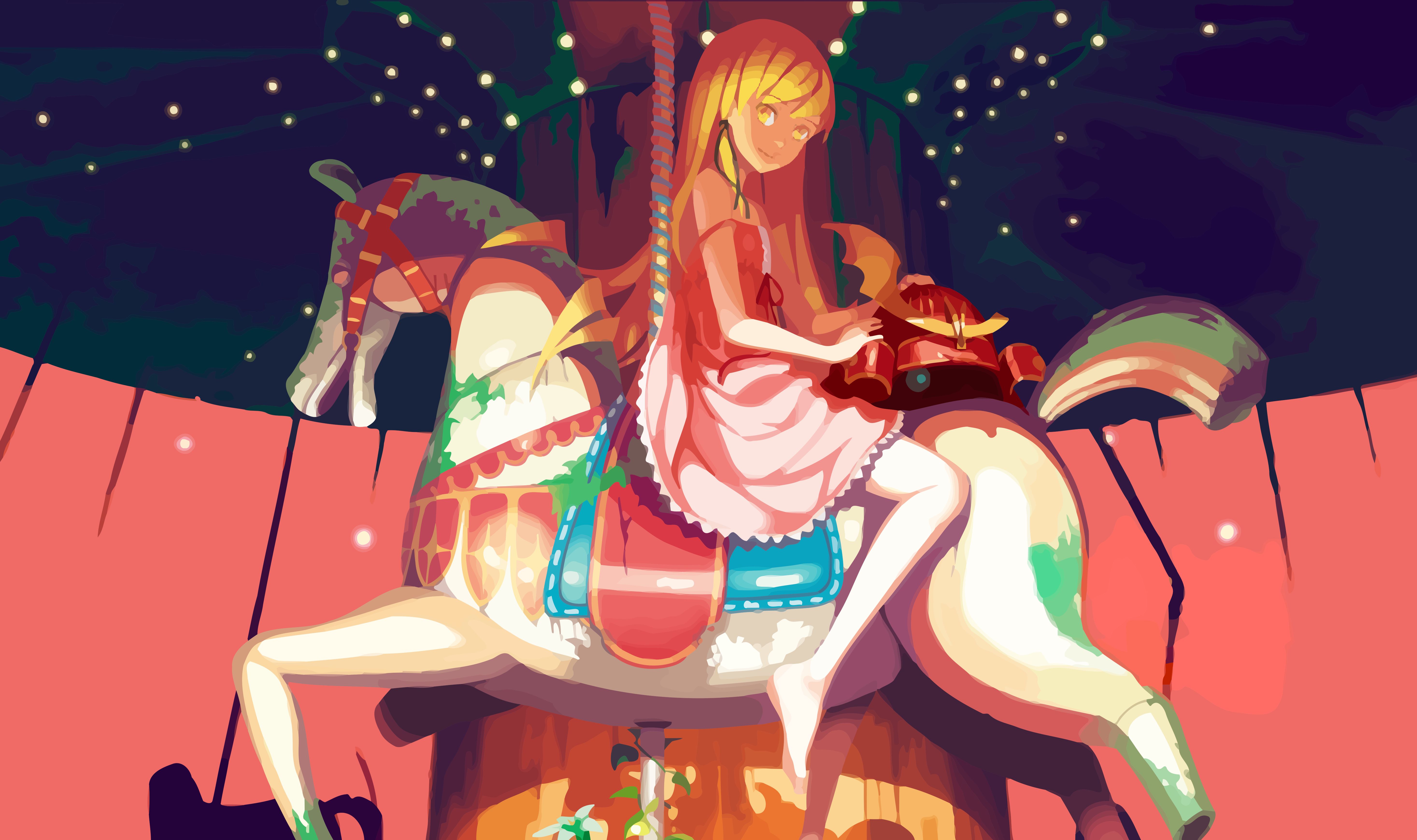 Carousels in anime art and ... by irbi-art on DeviantArt