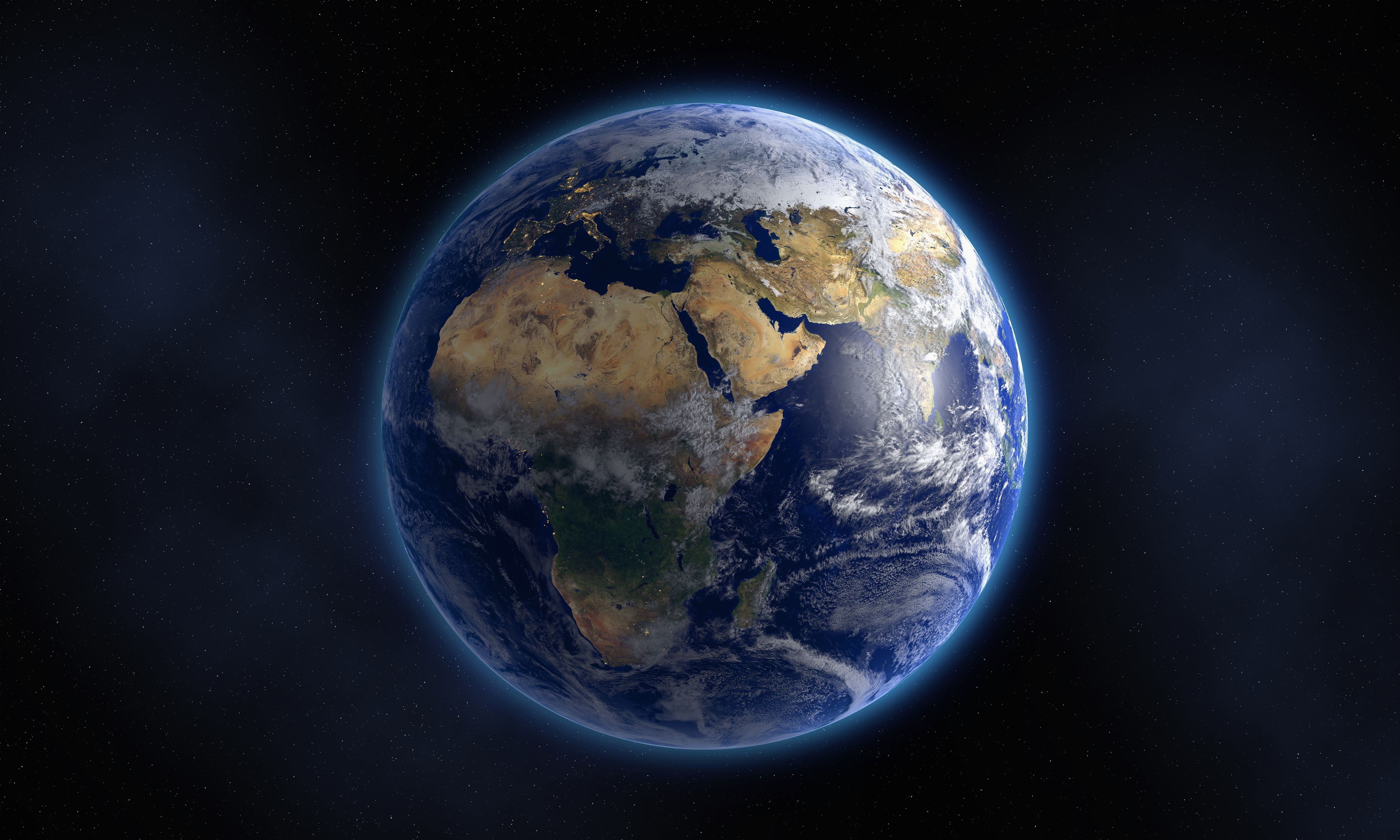 Download mobile wallpaper Earth, Space, Planet, Africa, From Space for free.