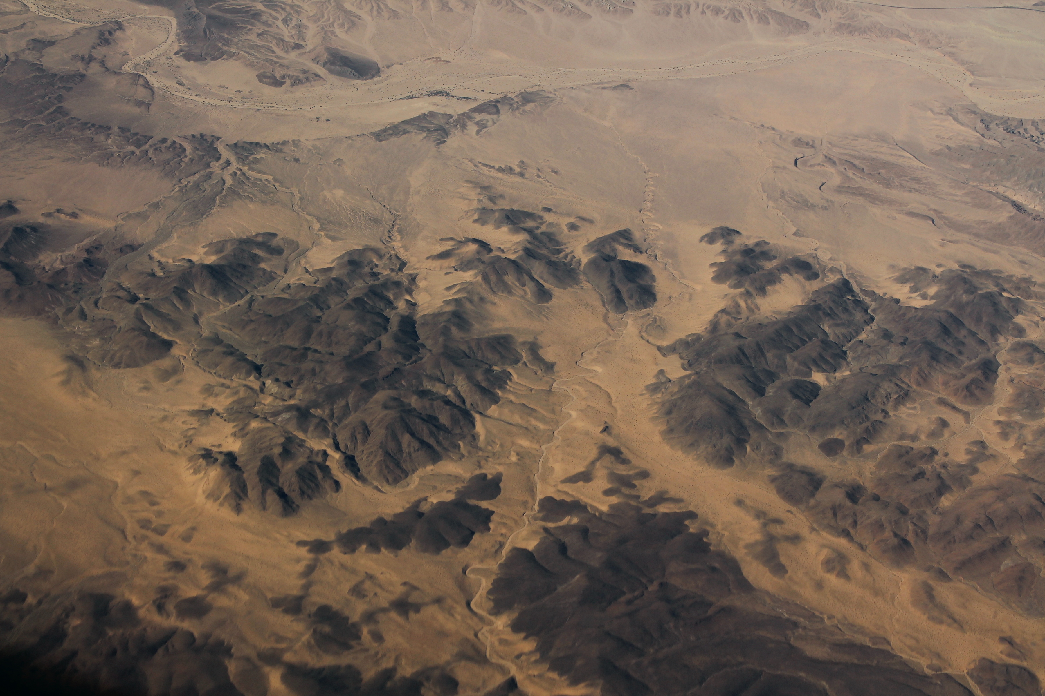 Download mobile wallpaper Relief, Mountains, View From Above, Nature, Desert, Brown for free.