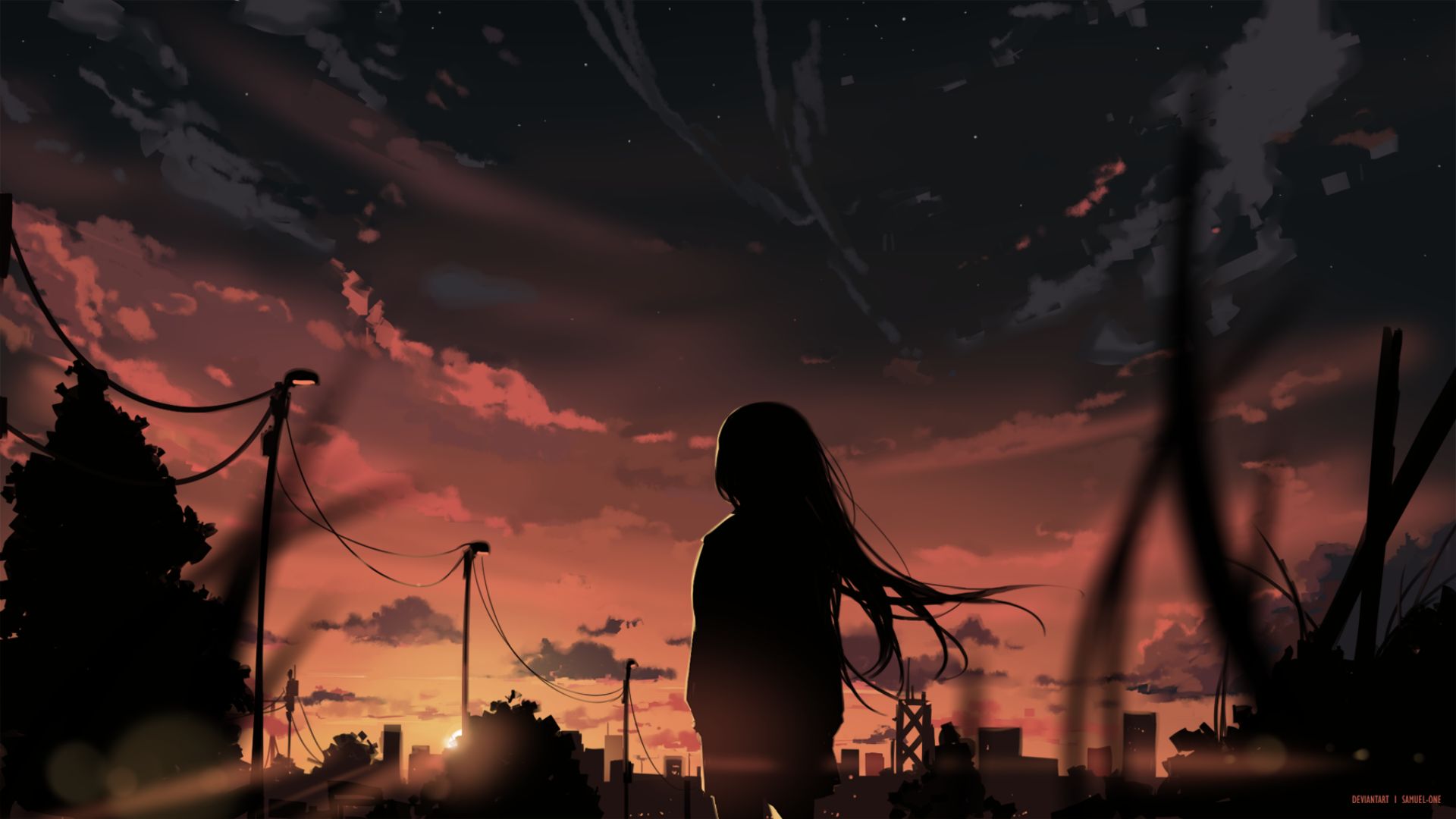 Мрачный закат аниме