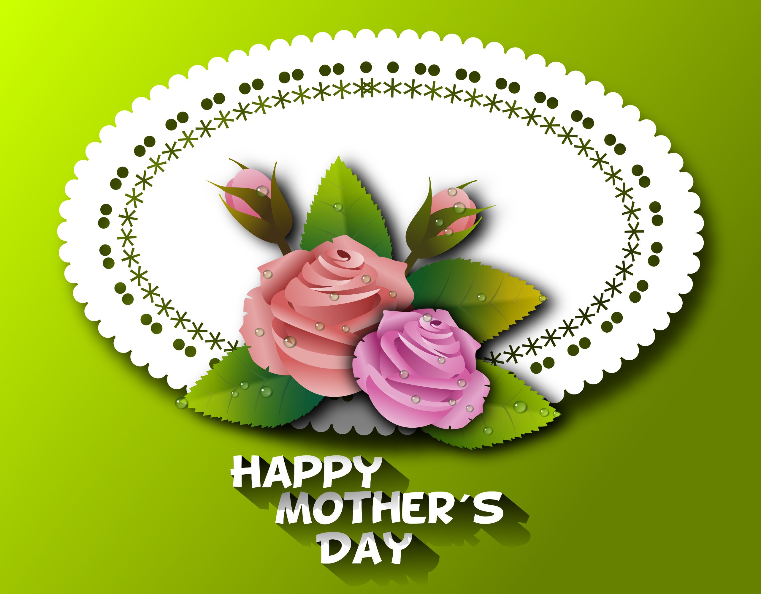 809926 завантажити шпалери свято, день матері, картка, зелений, роза - заставки і картинки безкоштовно