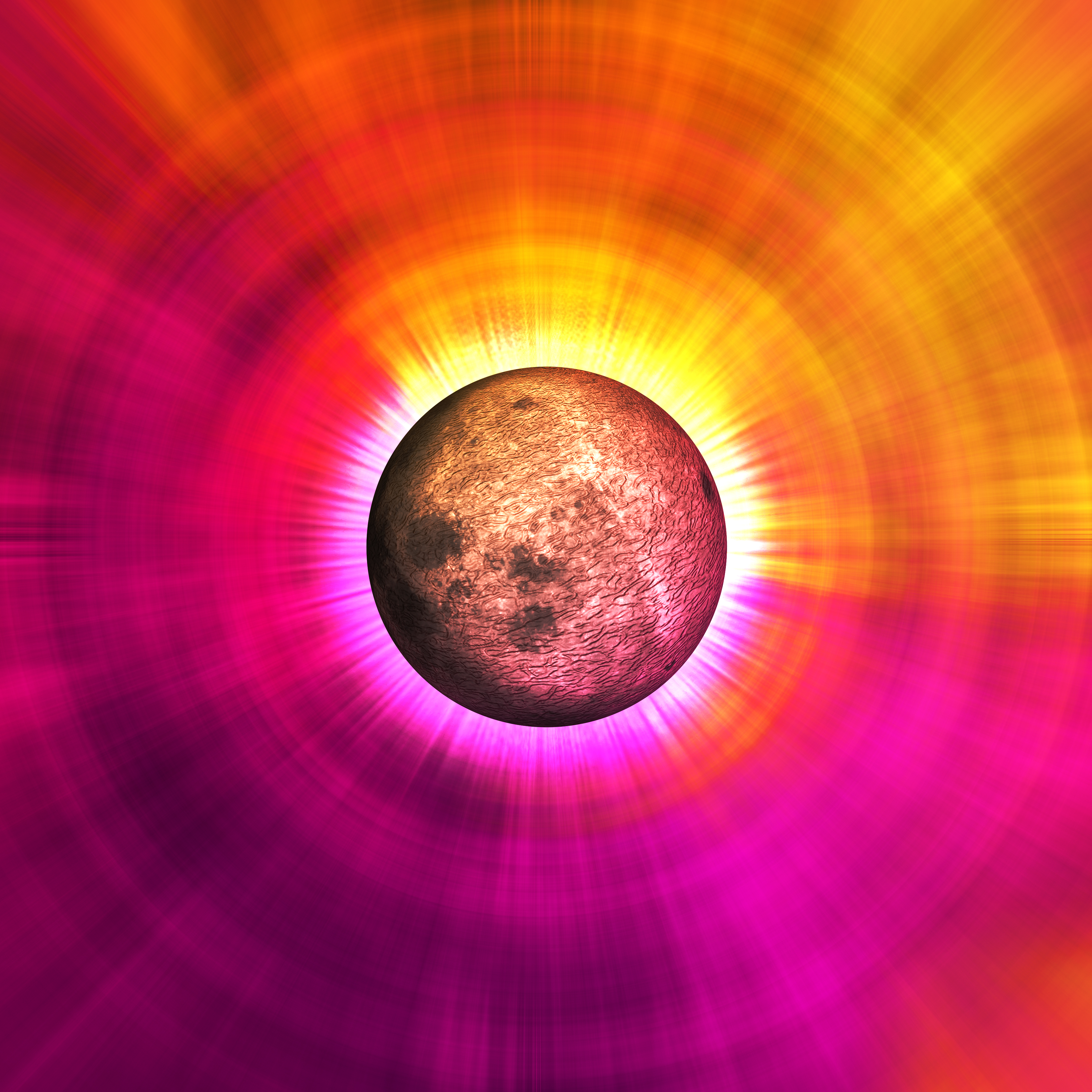 Download mobile wallpaper Motley, Eclipse, Glow, Multicolored, Art for free.