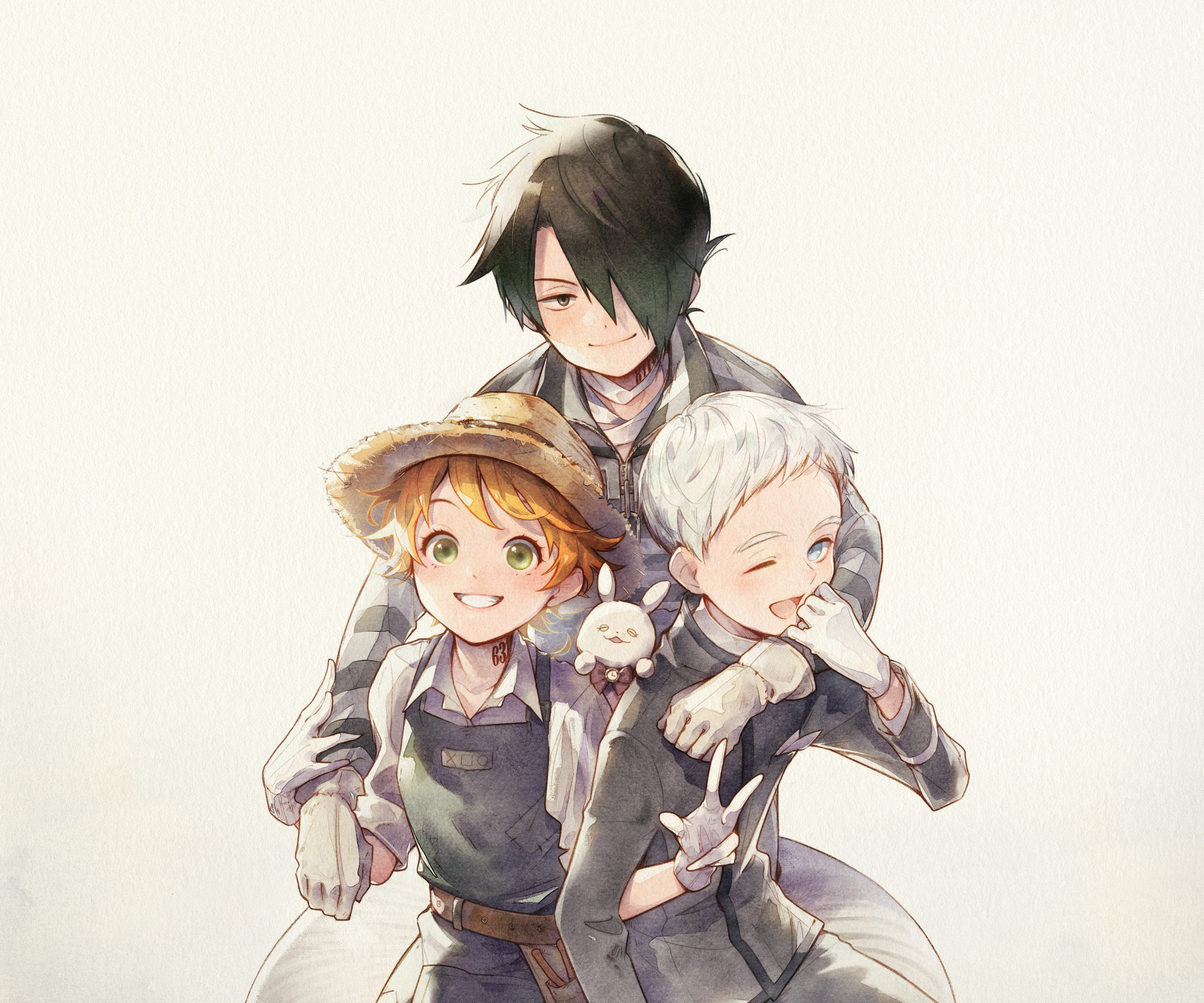 Download The Promised Neverland - Thoughtful Ray Wallpaper