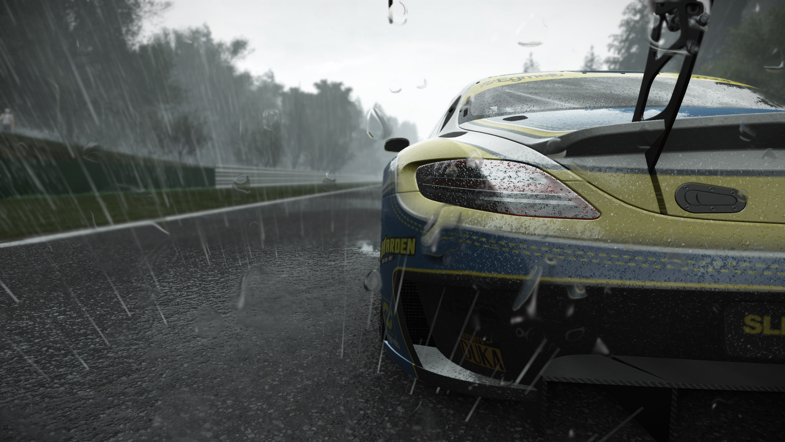 Free download wallpaper Rain, Car, Mercedes, Racing, Video Game, Mercedes Benz Sls, Project Cars on your PC desktop