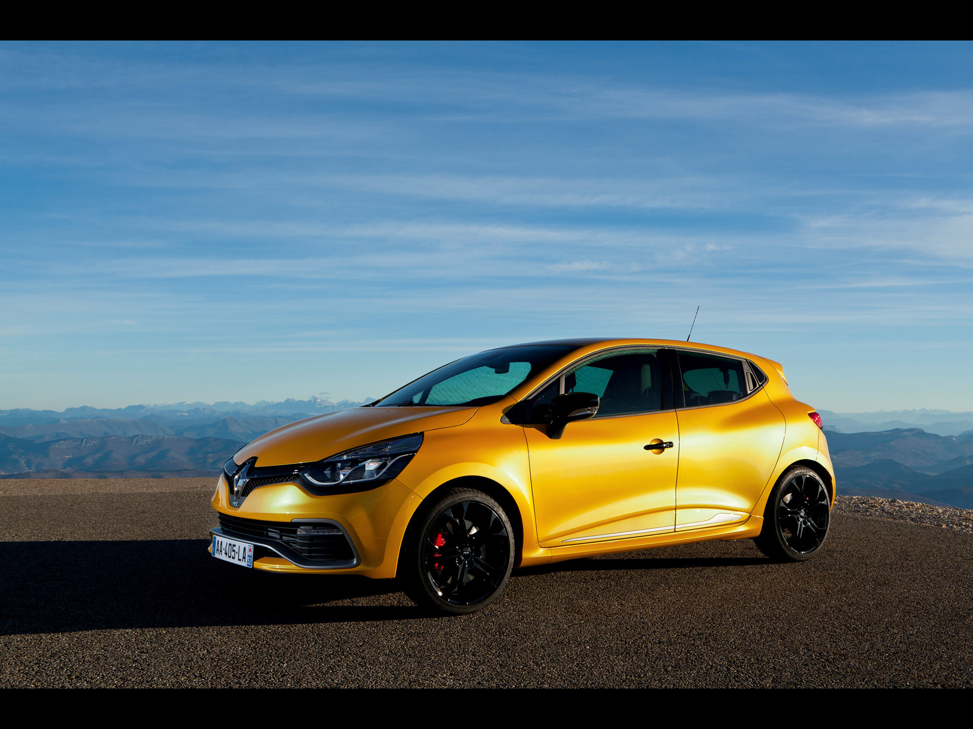 vehicles, 2013 renault clio rs 200 edc, car, renault clio, renault, yellow download HD wallpaper