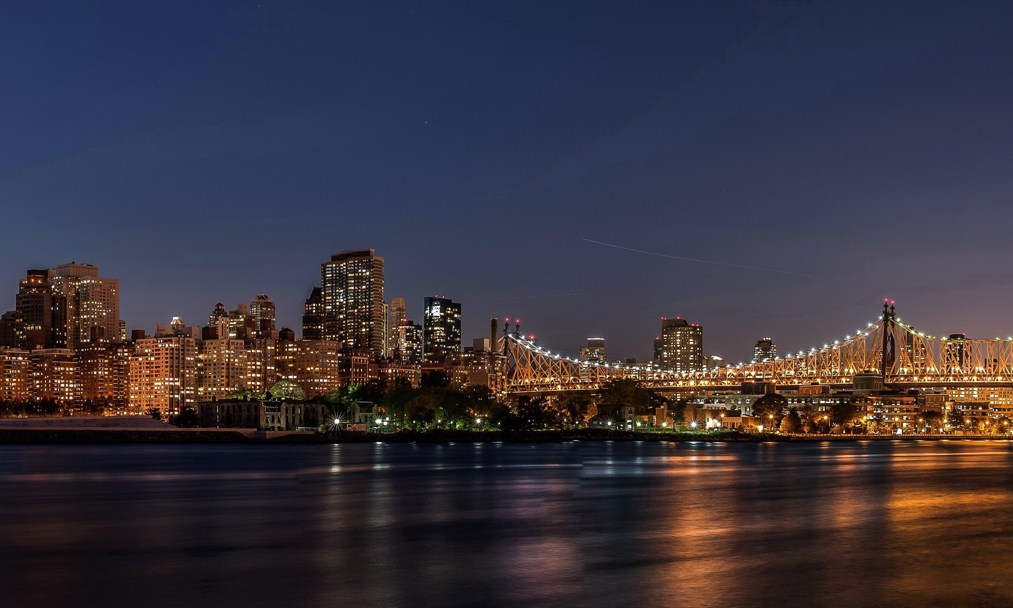 Нью Йорк панорама ночь