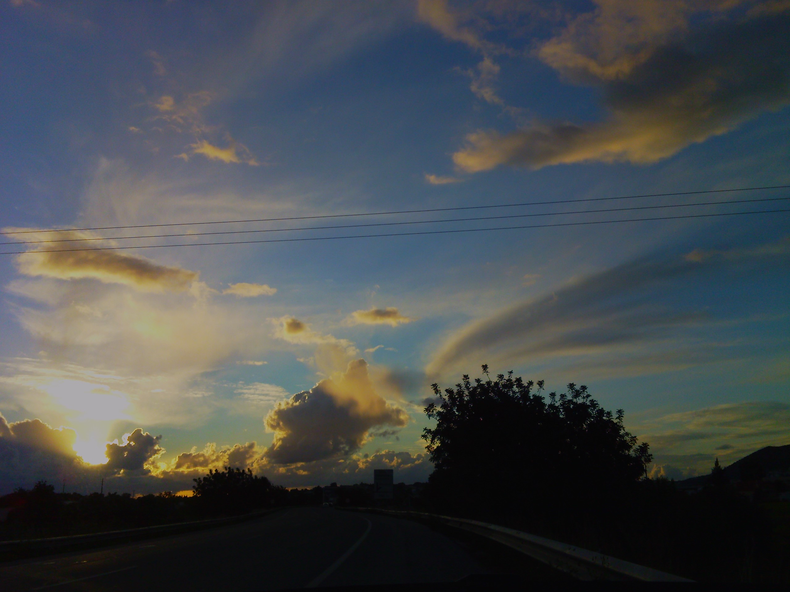 earth, sunset, cloud, highway HD wallpaper