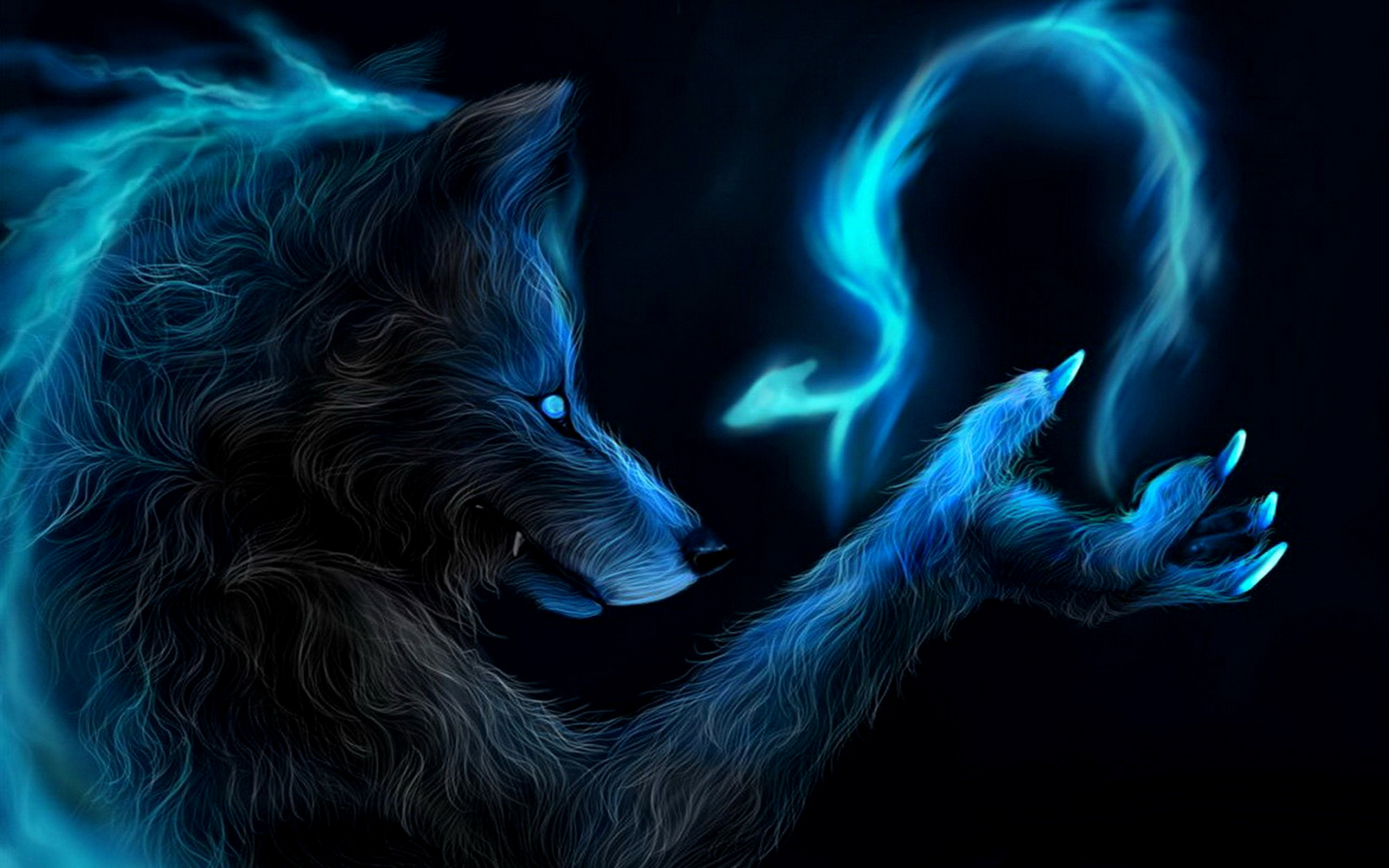 Mobile wallpaper dark, wolf, werewolf