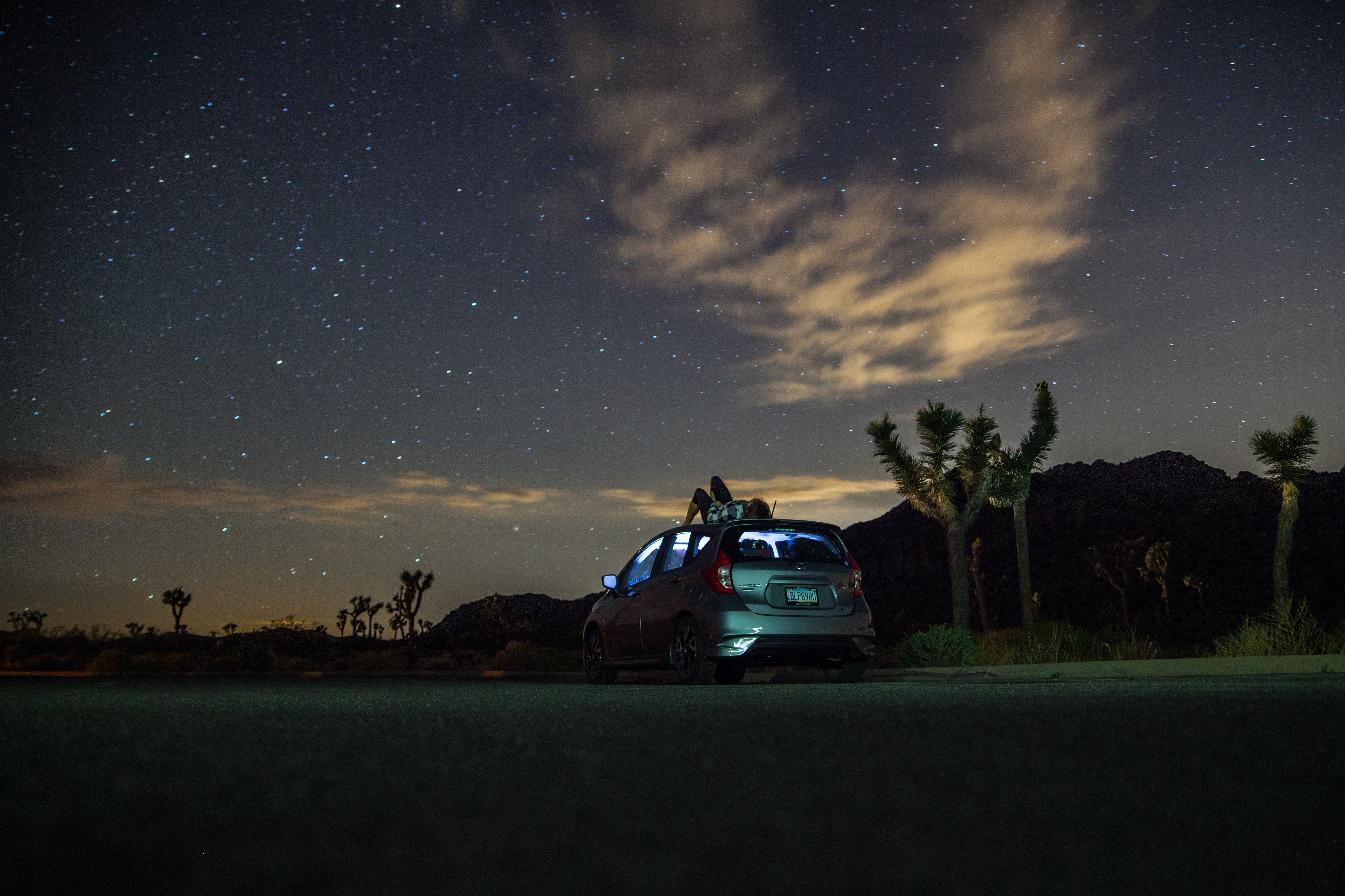 privacy, loneliness, human, palms, cars, seclusion, car, starry sky, person cellphone