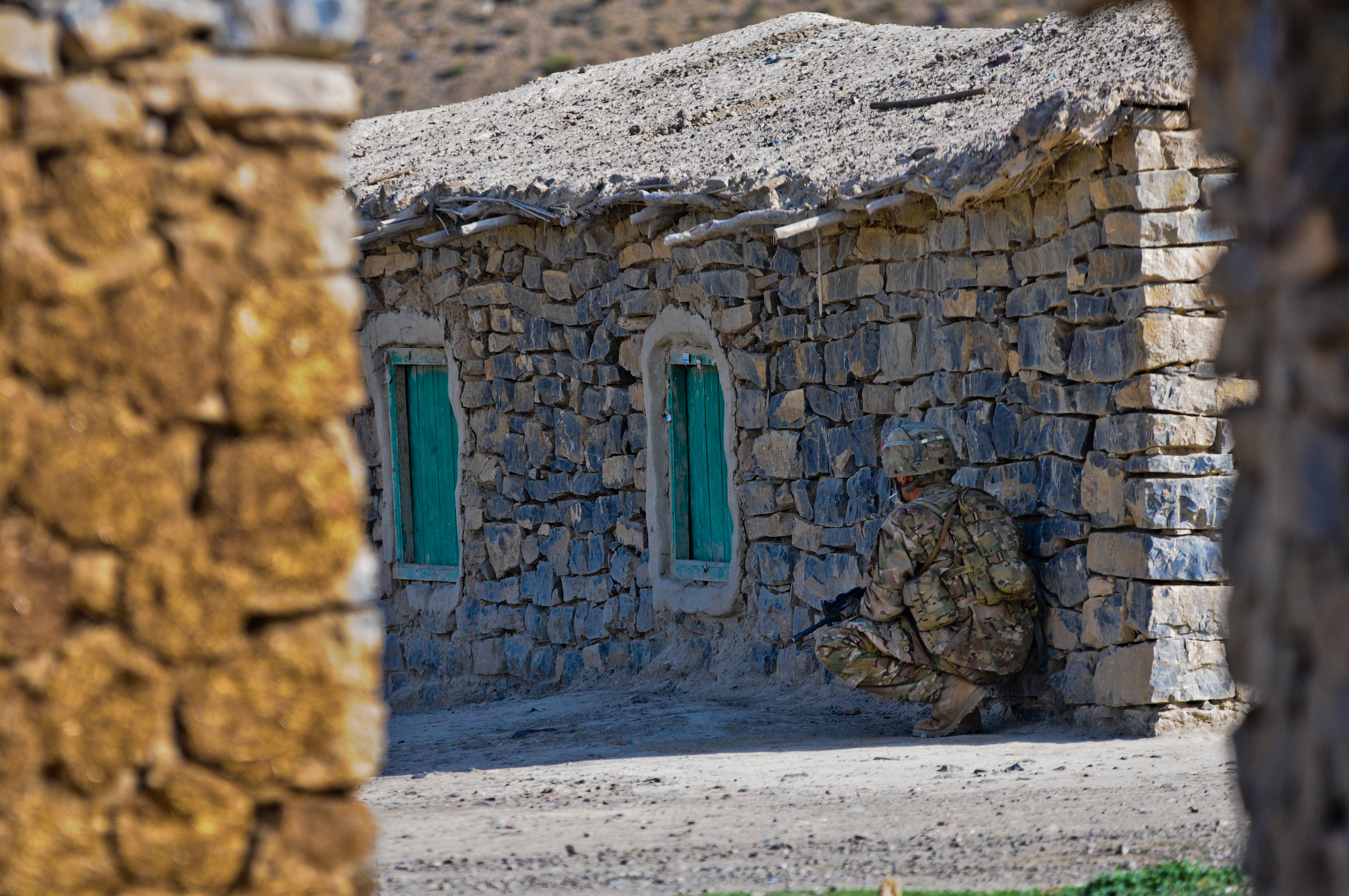 military, soldier, building, camouflage, house