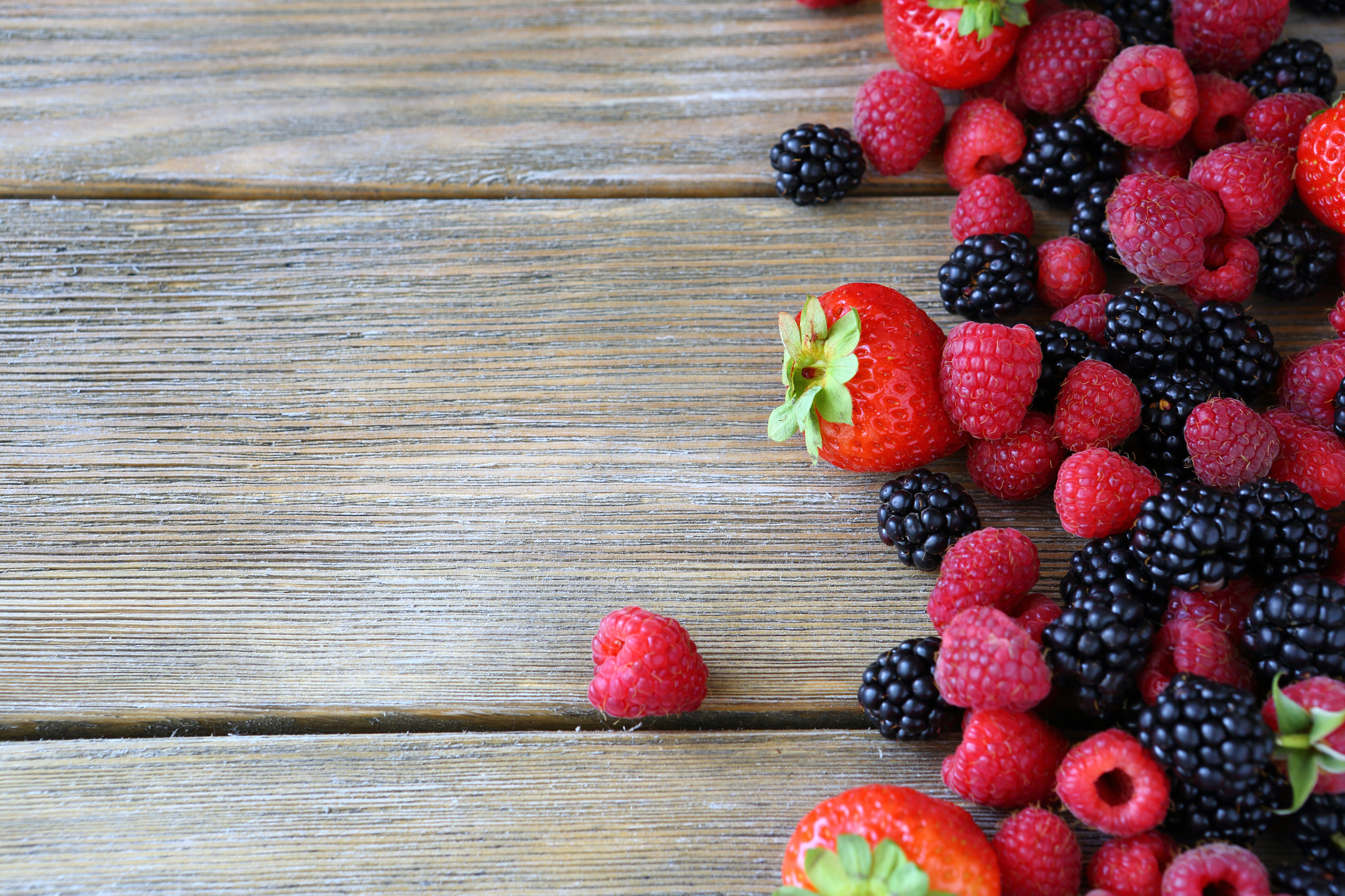 raspberry, food, berry, blackberry, strawberry 8K
