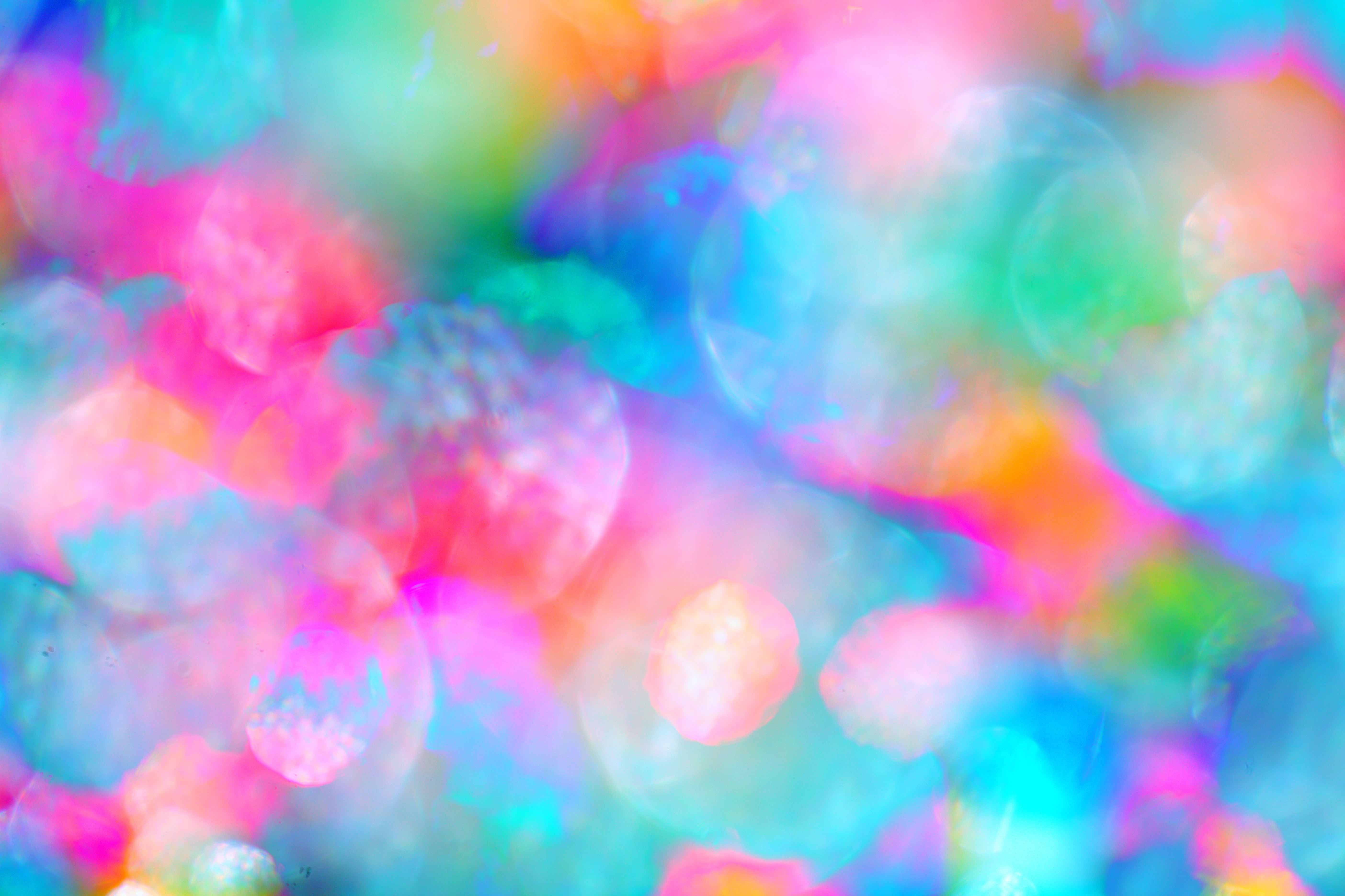 motley, multicolored, abstract, blur, smooth, stains, spots Desktop Wallpaper