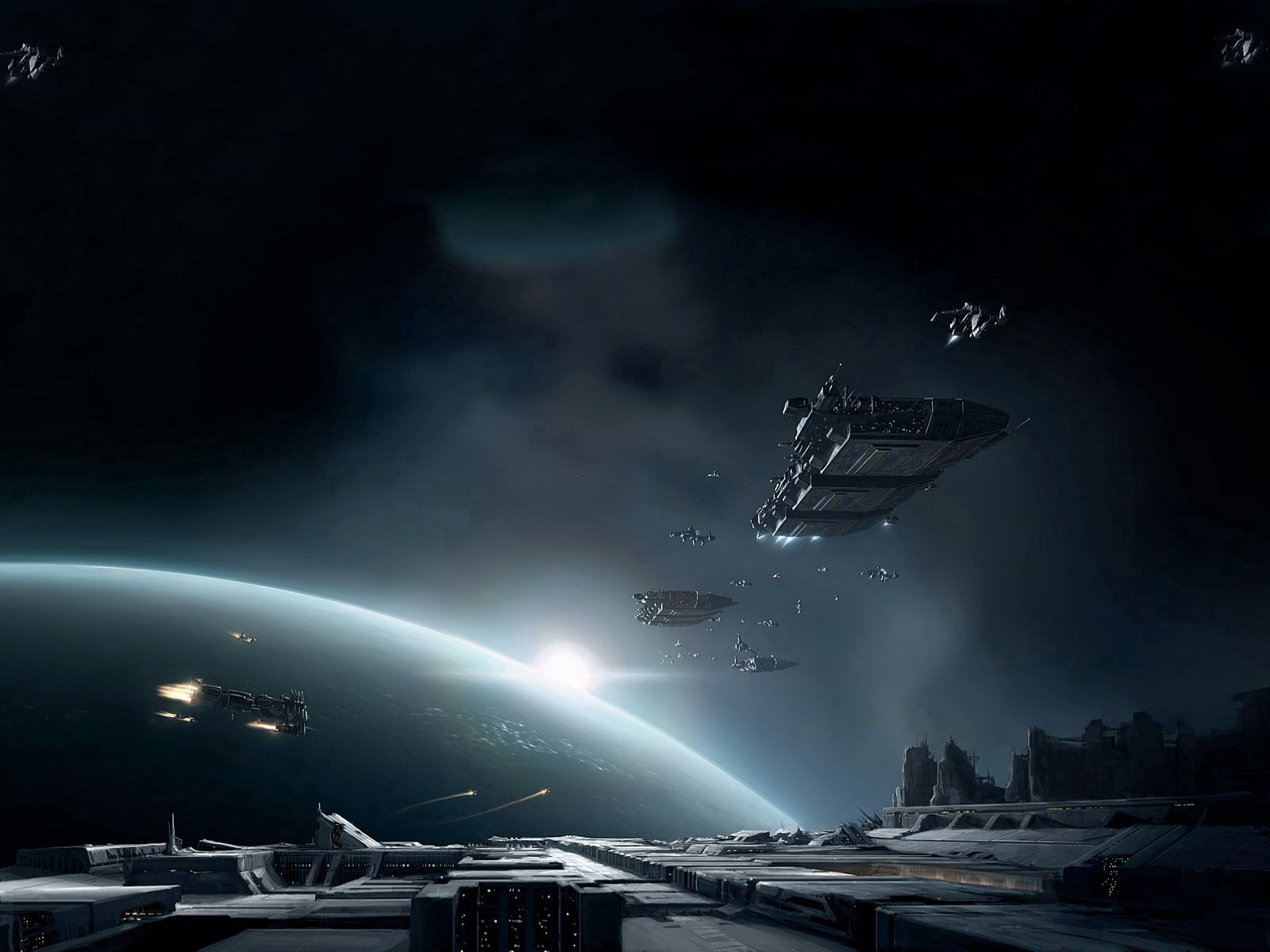 HQ Spaceships Background