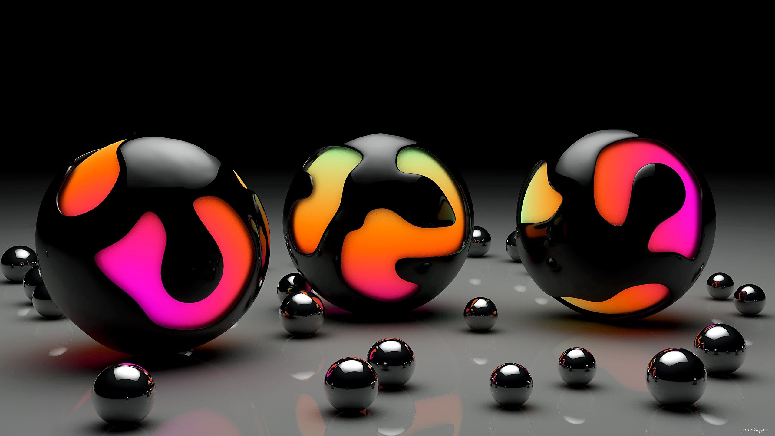 Free HD light, dimension, 3d, balls, surface, shine, dimensions (edit), lots of, multitude