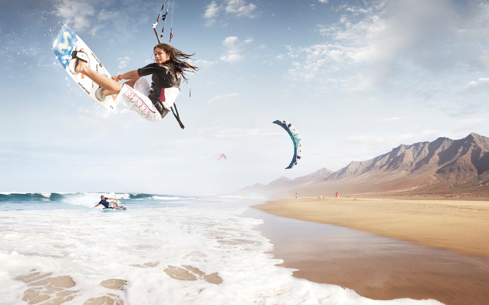 kitesurfing, sports