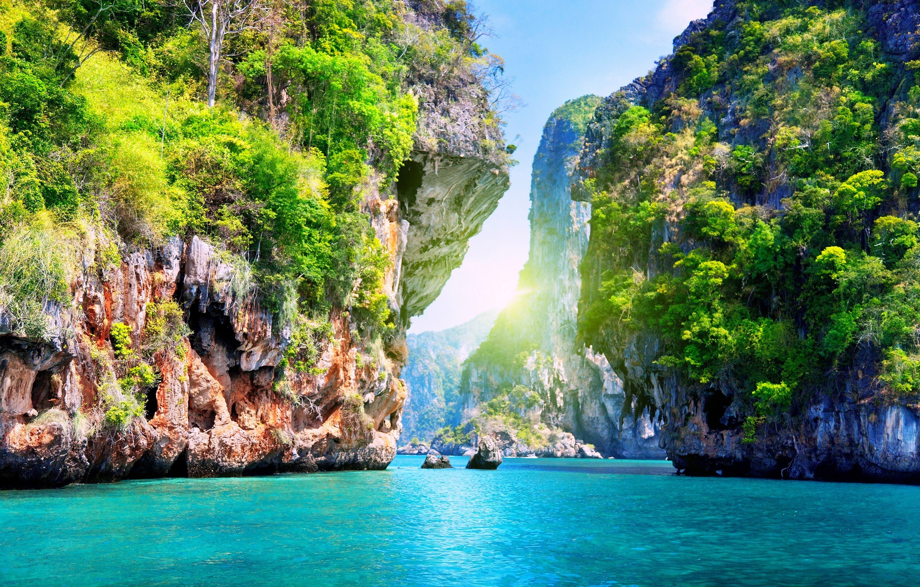 thailand, earth, lagoon, bay, sun, tropics
