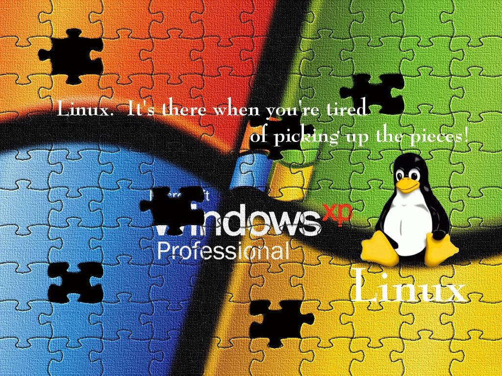 1515377 Bild herunterladen technologie, pinguin, windows xp, linux - Hintergrundbilder und Bildschirmschoner kostenlos
