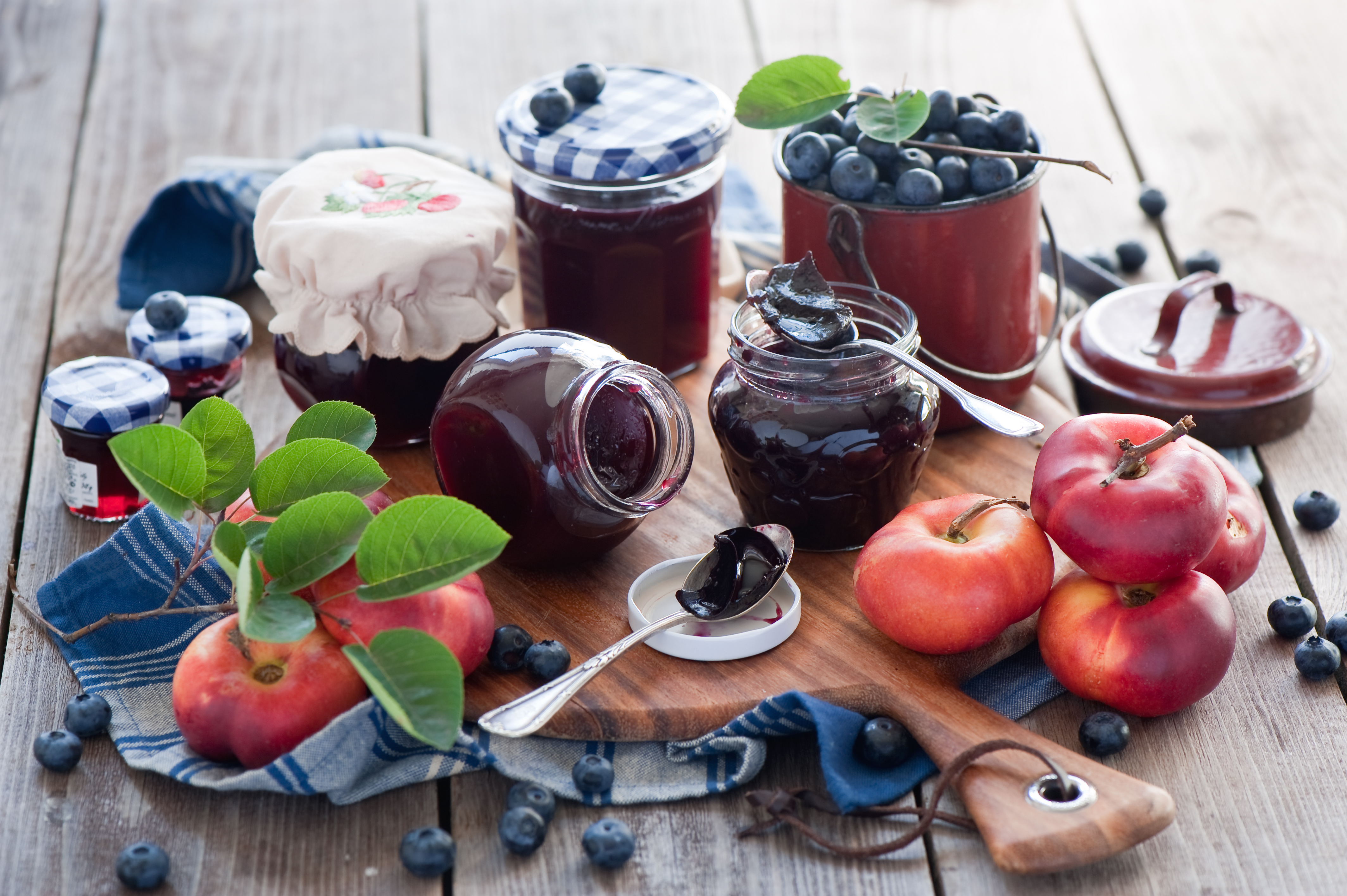 food, jam, blueberry, jar, still life HD for desktop 1080p