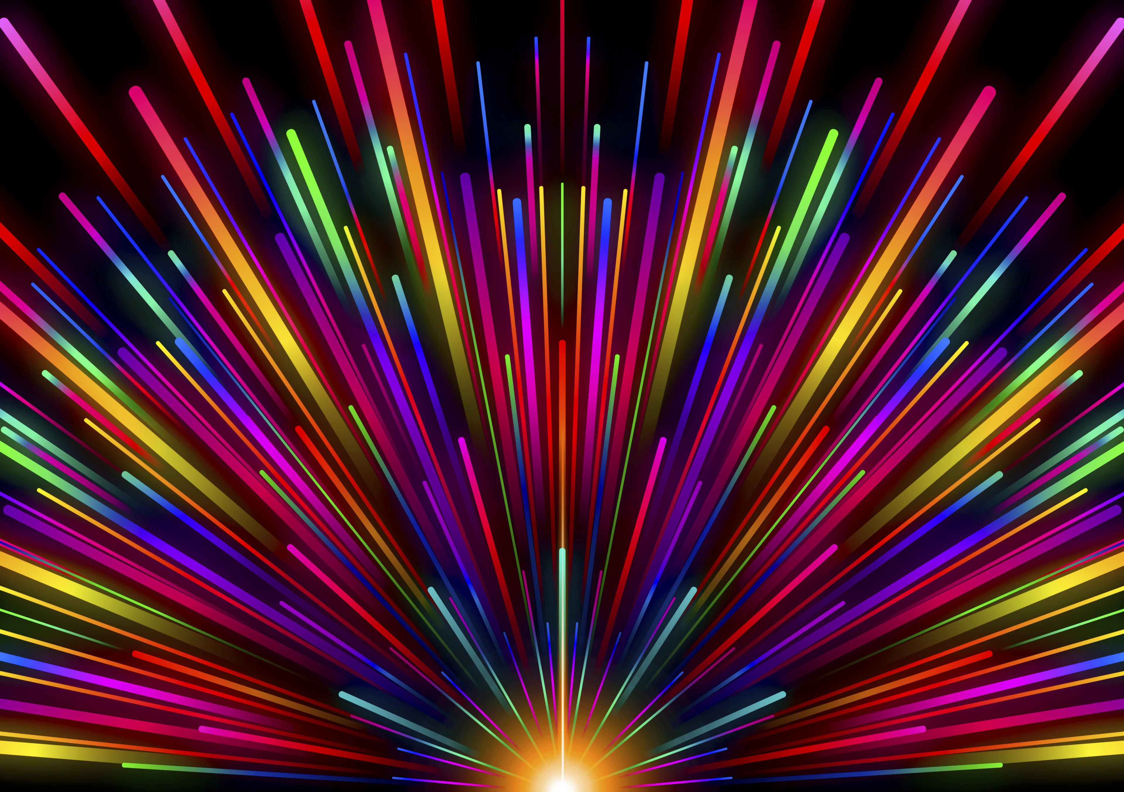 glow, multicolored, rainbow, abstract, rays, beams, motley, stripes, streaks HD wallpaper