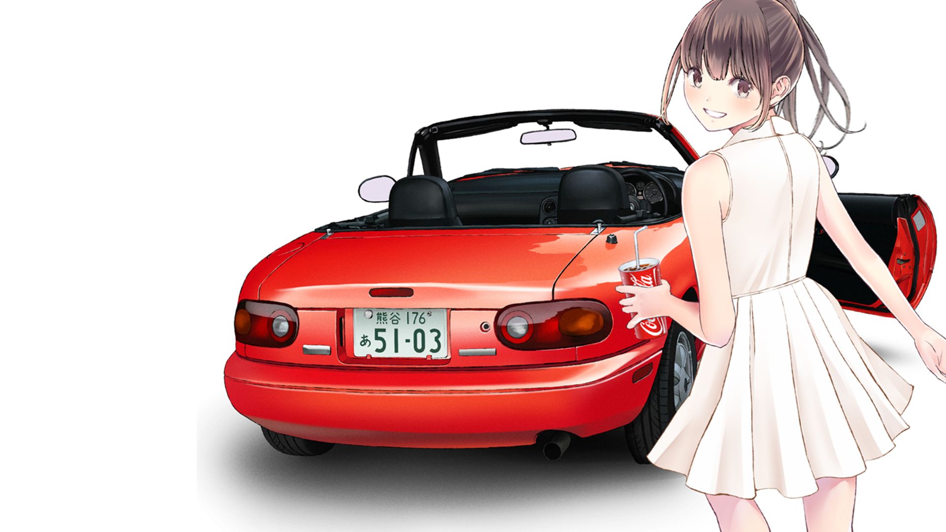 Машина нарисованная в стиле аниме