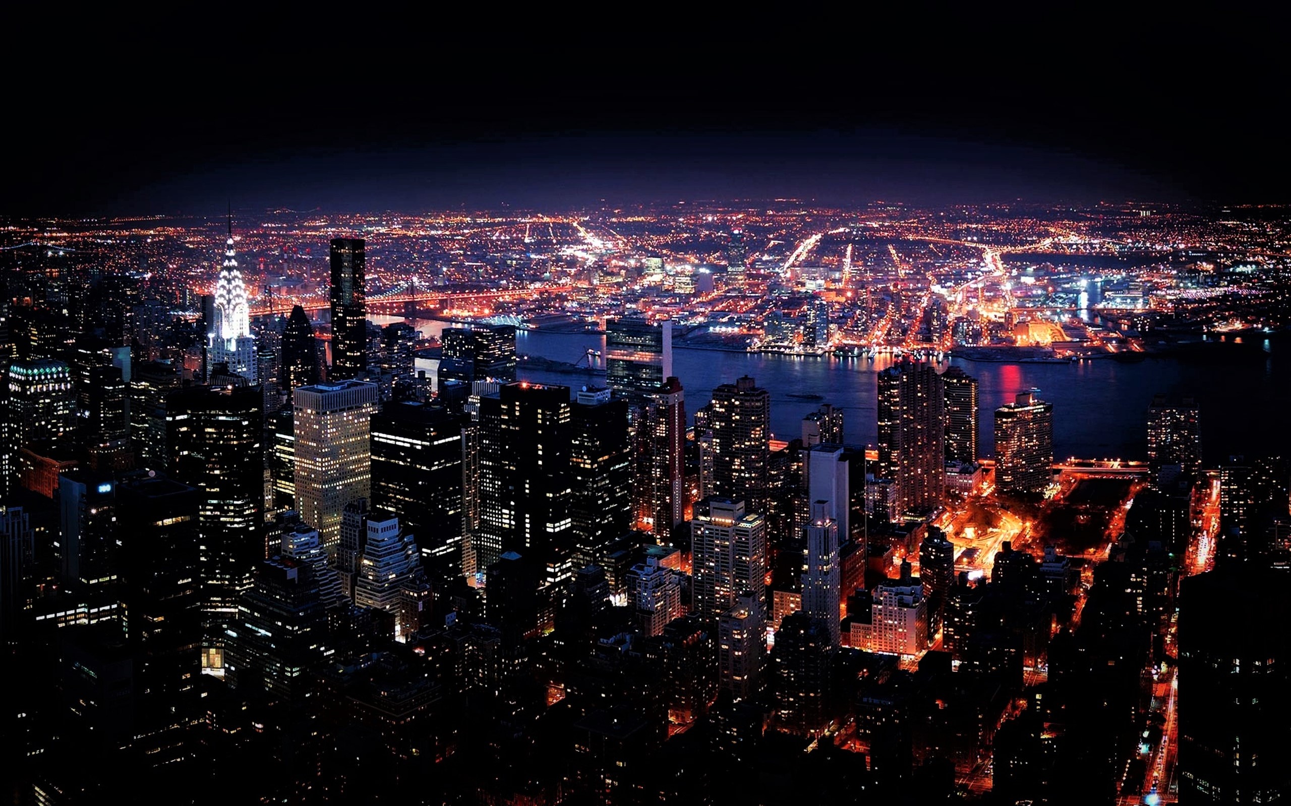 нью йорк манхэттен ночью