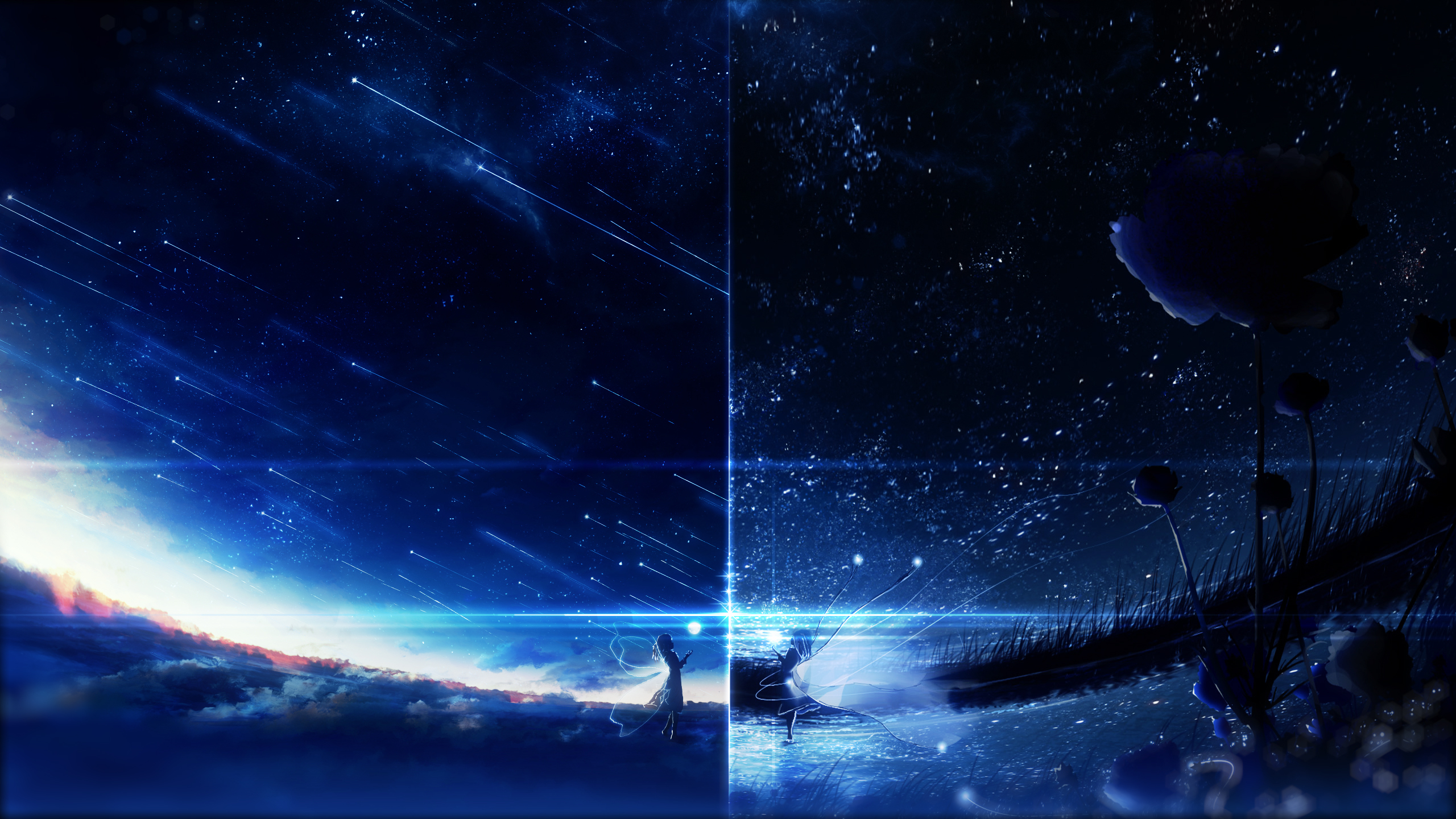 Download Dark Night Shooting Star Anime 4k Wallpaper  Wallpaperscom