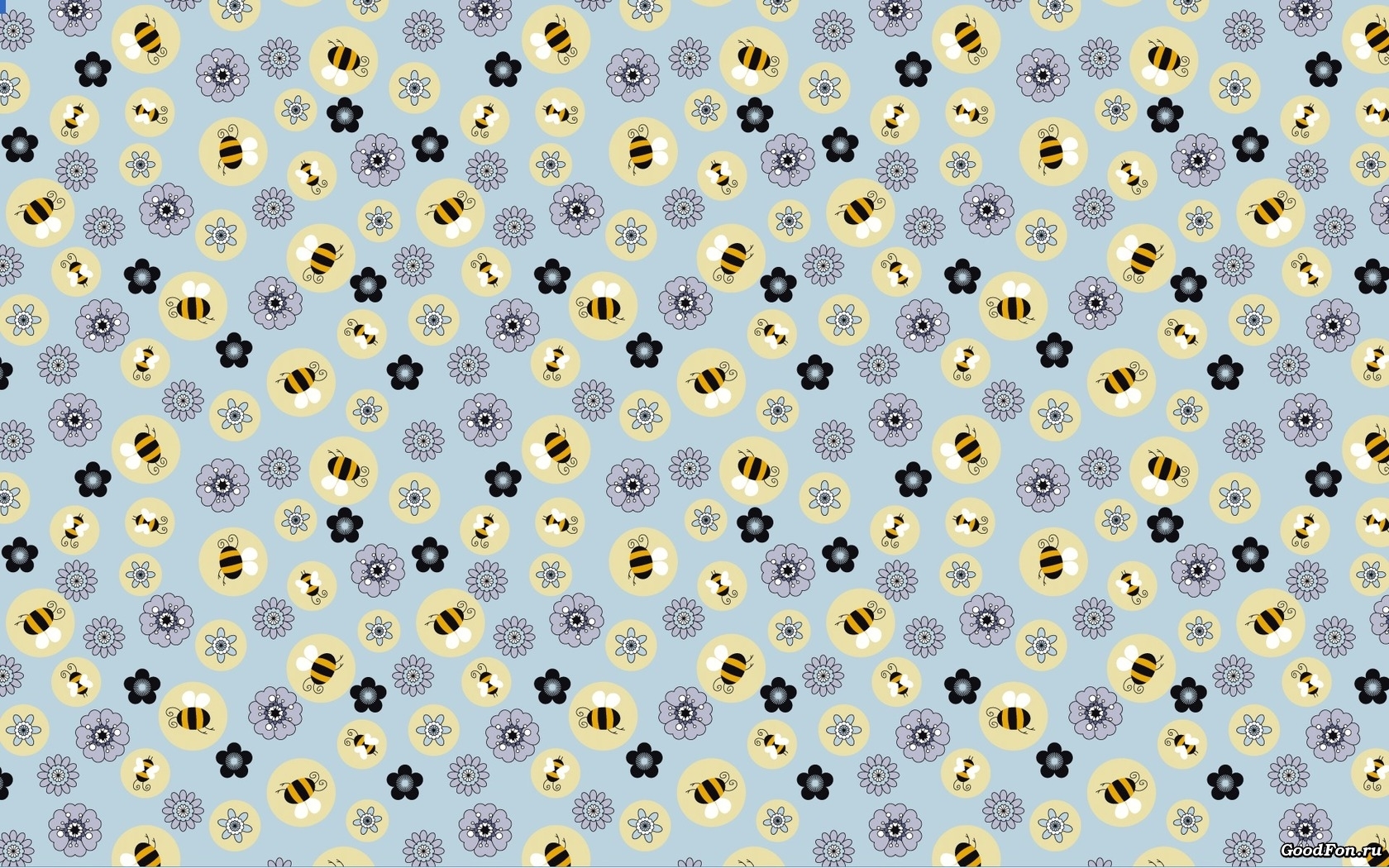 background, flowers, bees