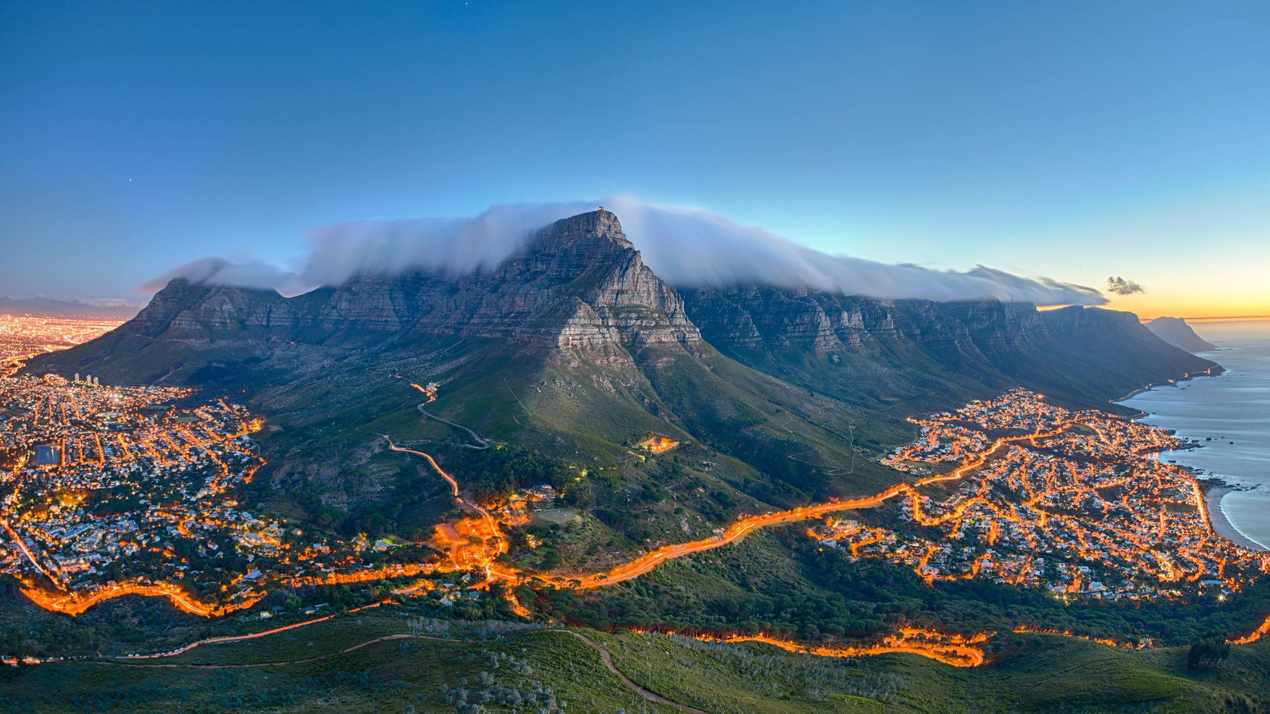 south africa, cape town, man made, city, table mountain, cities 4K Ultra