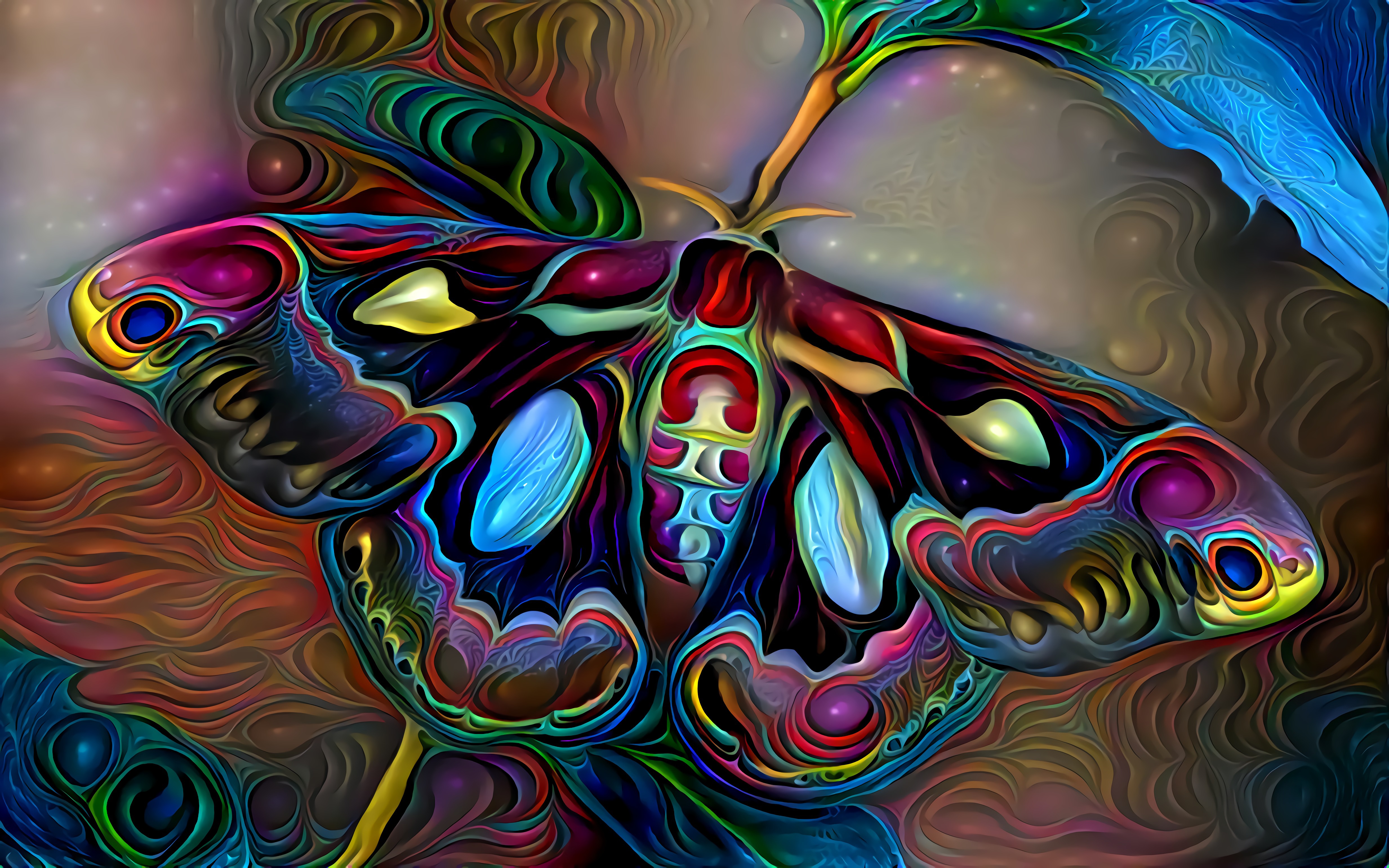 Картина красочная бабочка