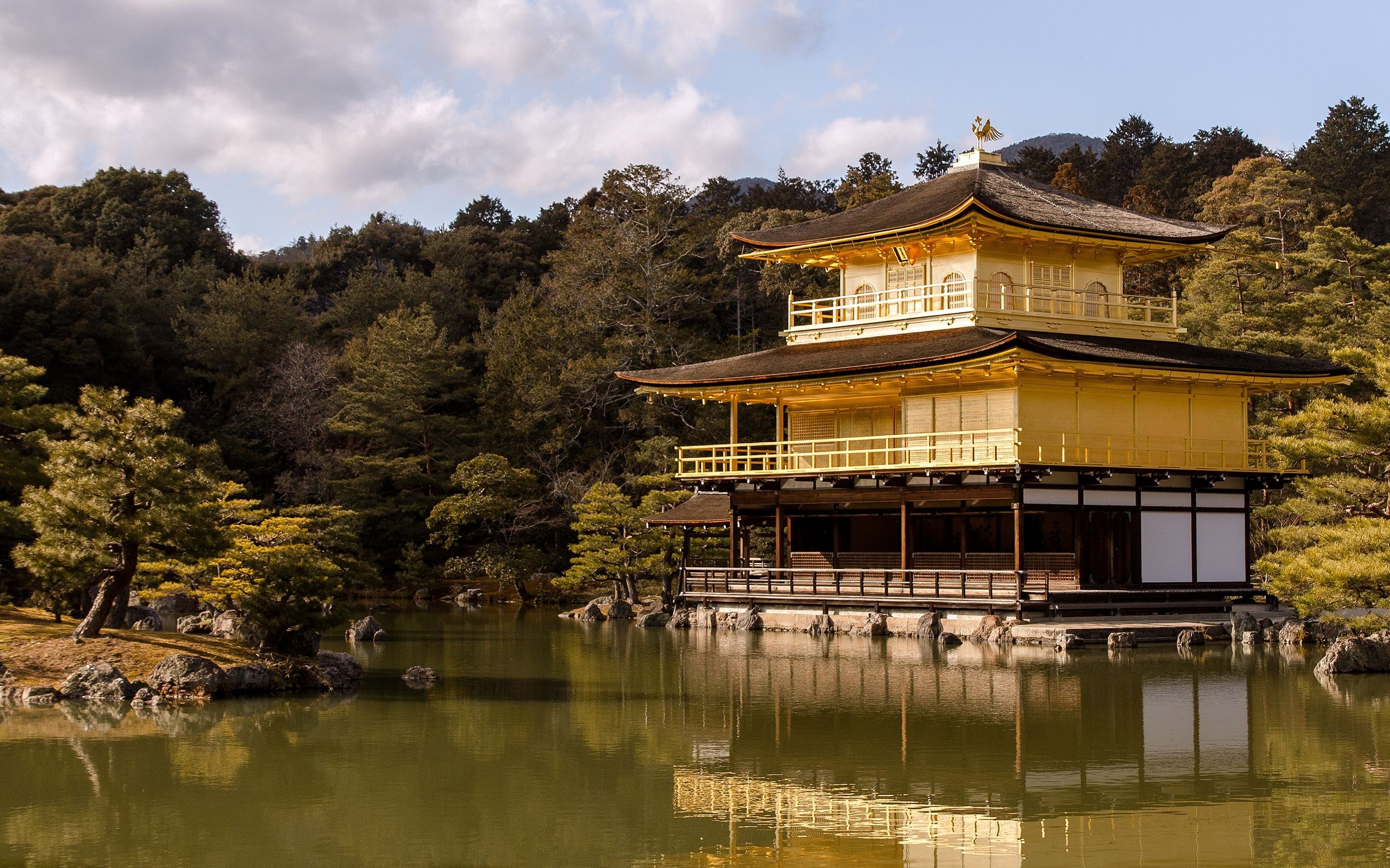 535901 скачать картинку дом, япония, сделано человеком, киото, золотой павильон - обои и заставки бесплатно